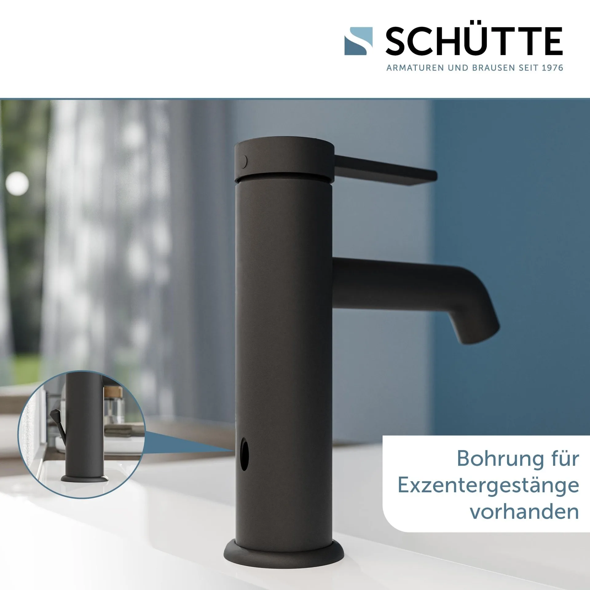 SCHÜTTE LOS ANGELES Waschtischarmatur, Schwarz matt