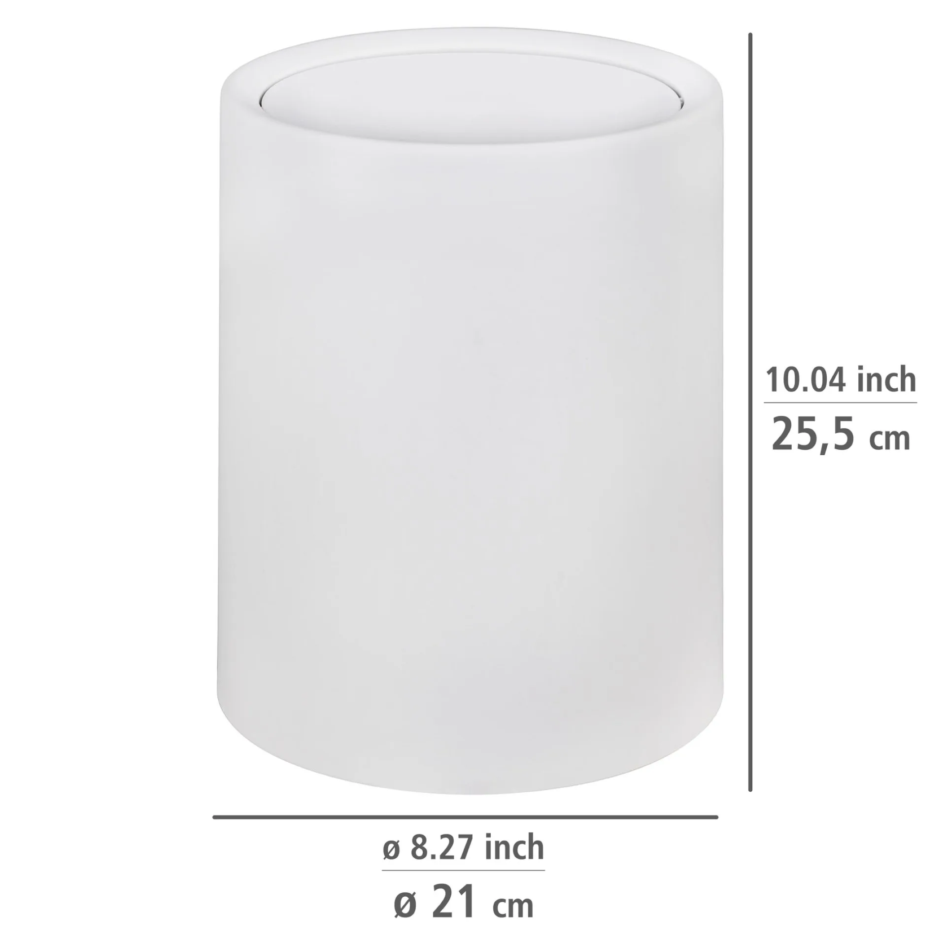 WENKO ATRI Kosmetikeimer 6 Liter, Weiß