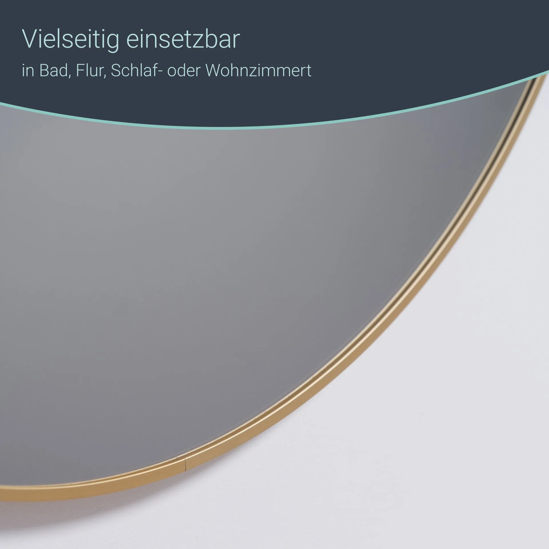 BADEDU IMPERO Spiegel Ø 80 cm, Gold, rund