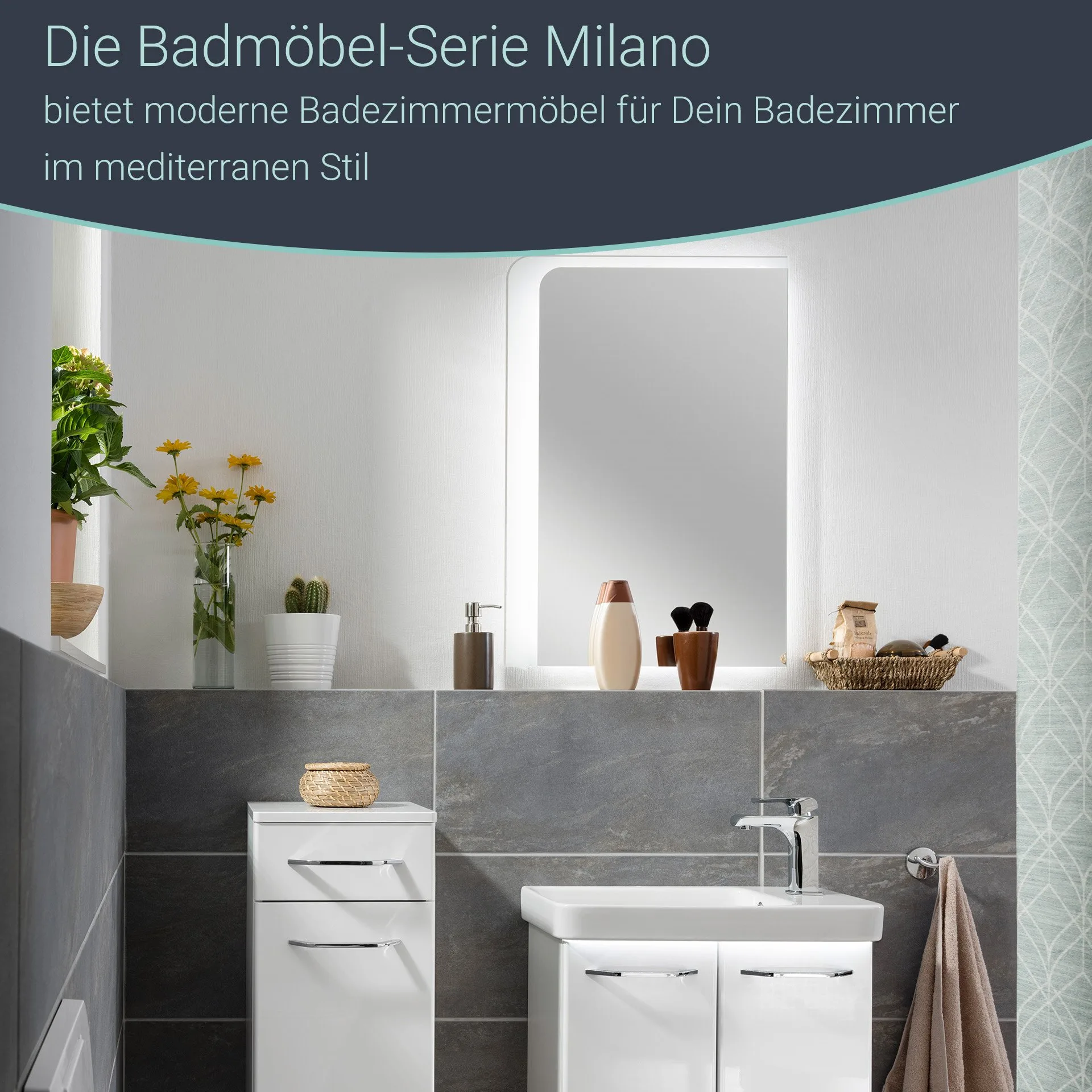 FACKELMANN MI55 LED Spiegel 55 cm breit