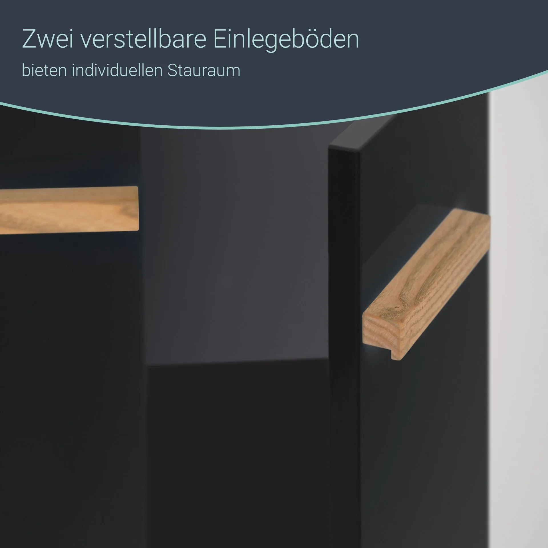 BADEDU HIERA Midischrank 50 cm breit, Anthrazit