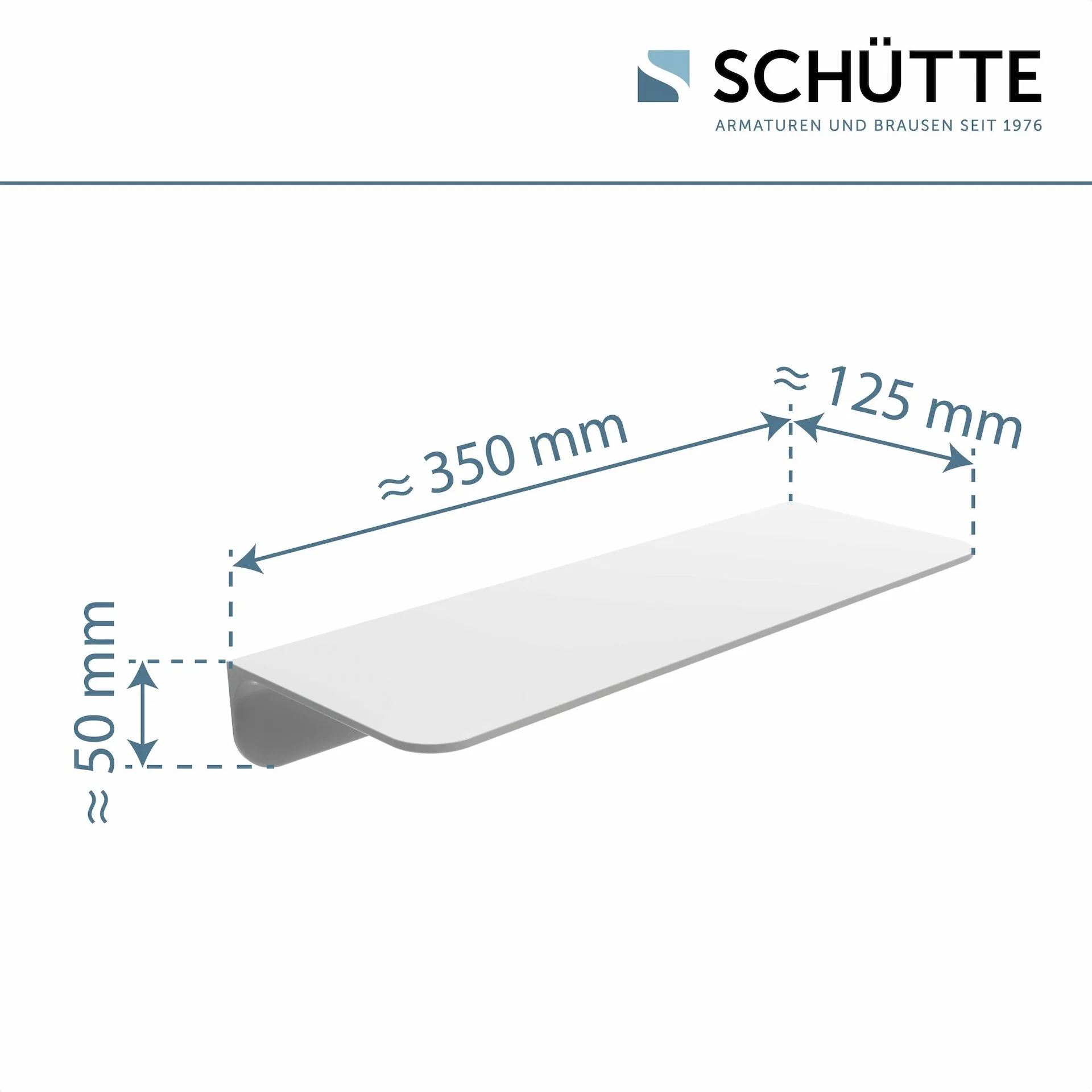 Schütte Duschablage, Weiß, zum Kleben
