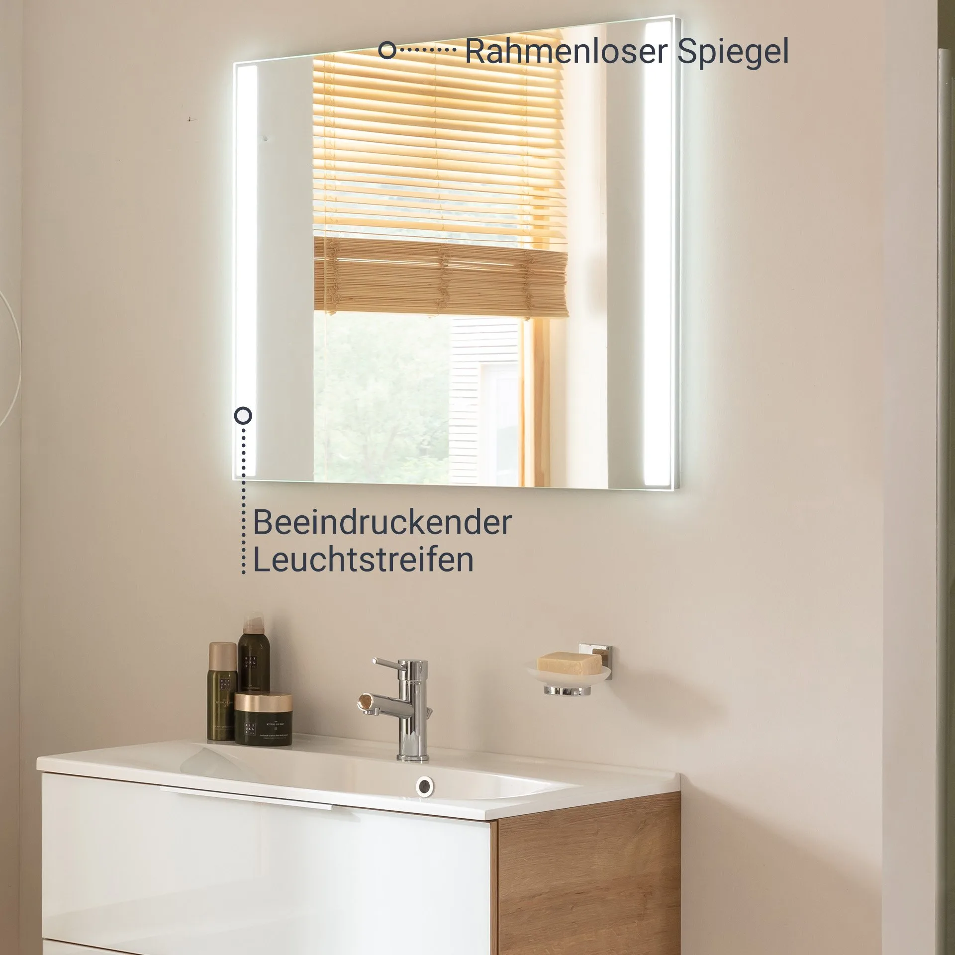 FACKELMANN B.BRILLANT LED Spiegel 80 cm breit