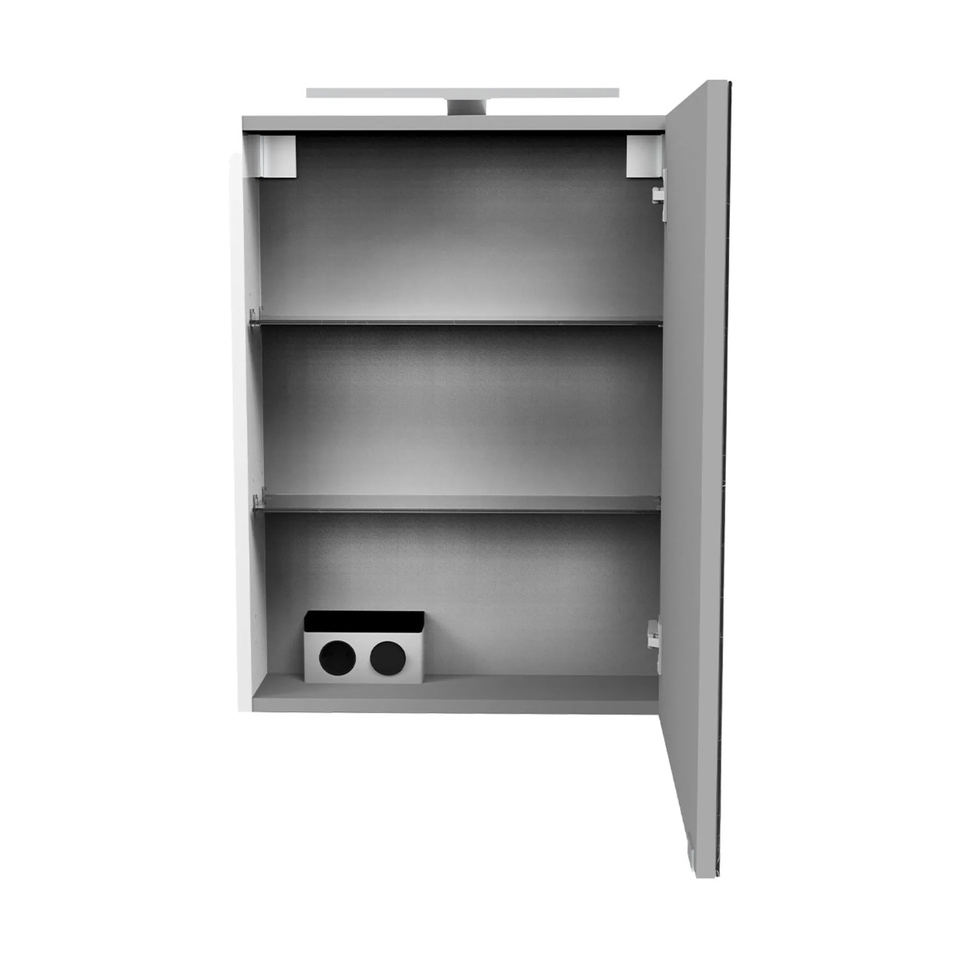 FACKELMANN SBC SCENO Gäste WC Waschtisch Set mit Spiegelschrank 55 cm breit, Weiß, Türanschlag rechts
