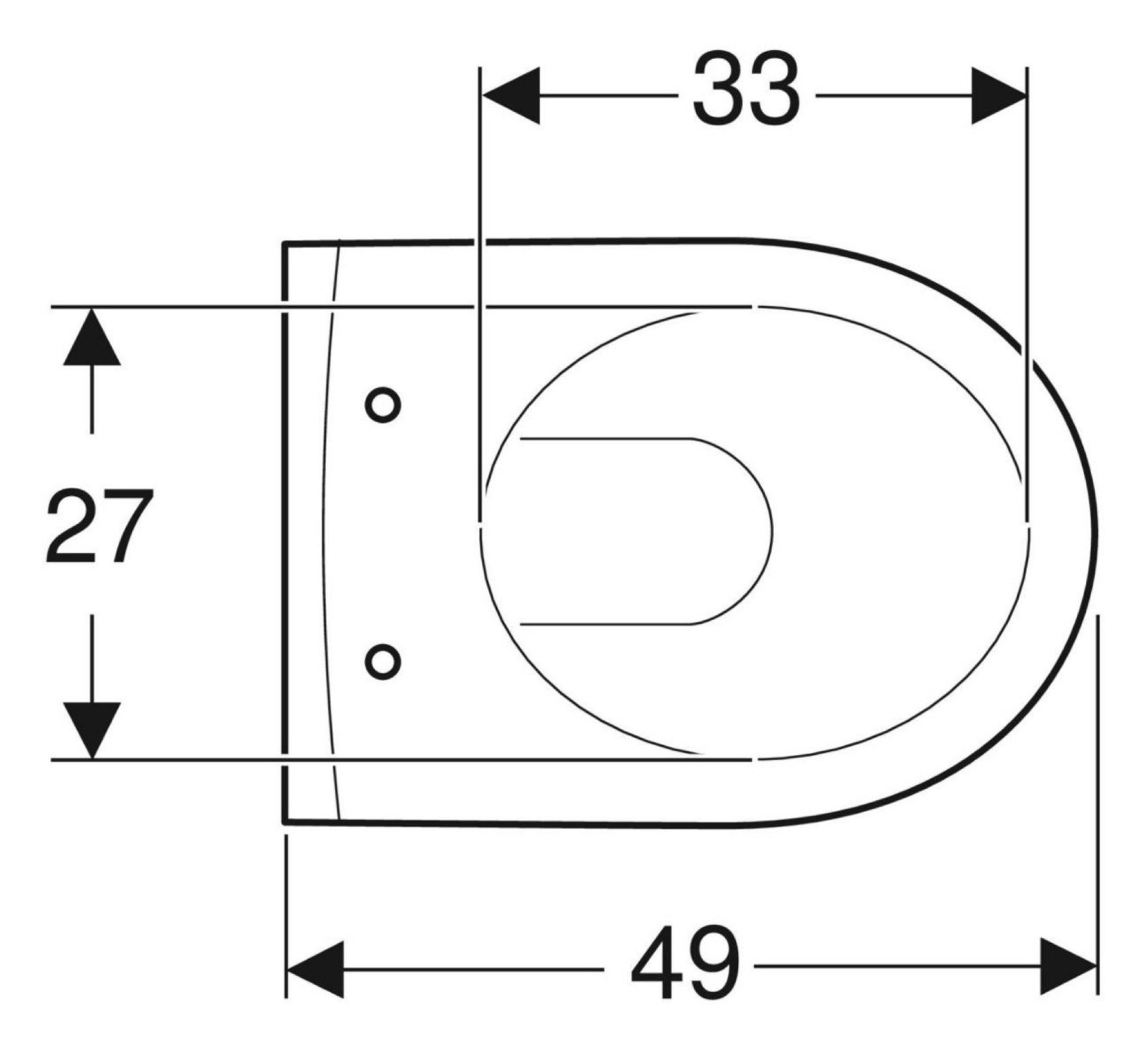 GEBERIT ICON Tiefspül-WC 49 cm, Weiß, verkürzt, KeraTect, wandhängend