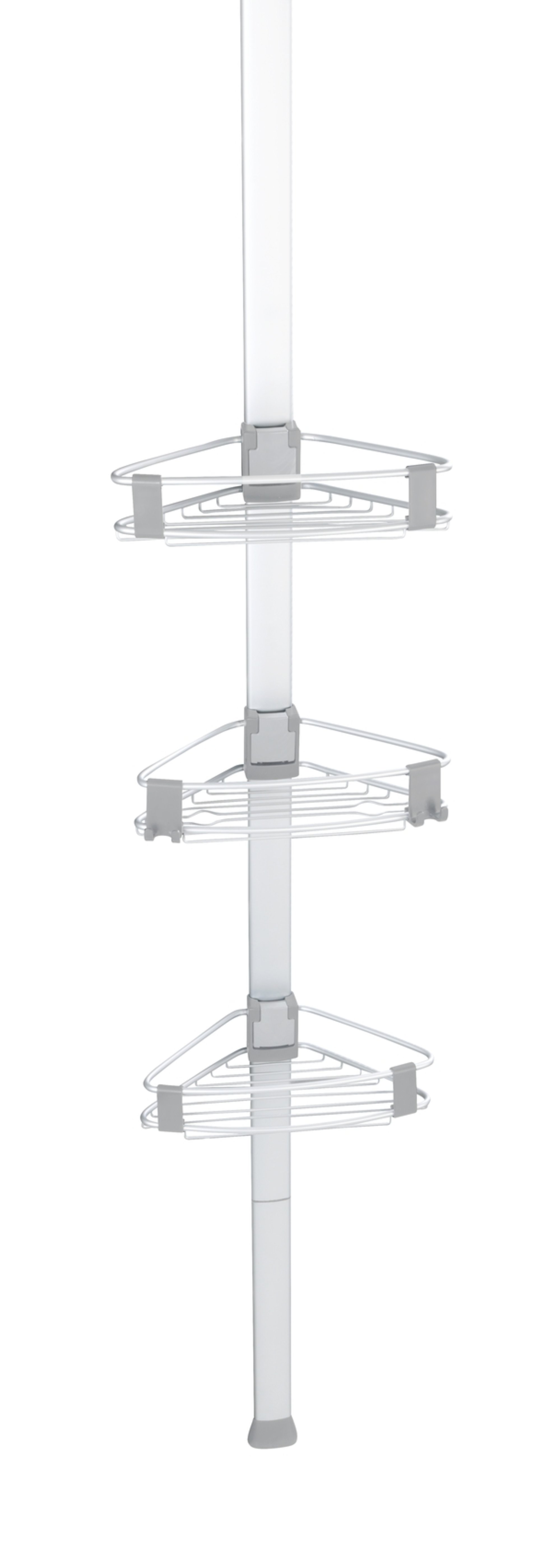 WENKO PURIO Dusch Eckablage, Chrom, 3 Etagen, Aluminium