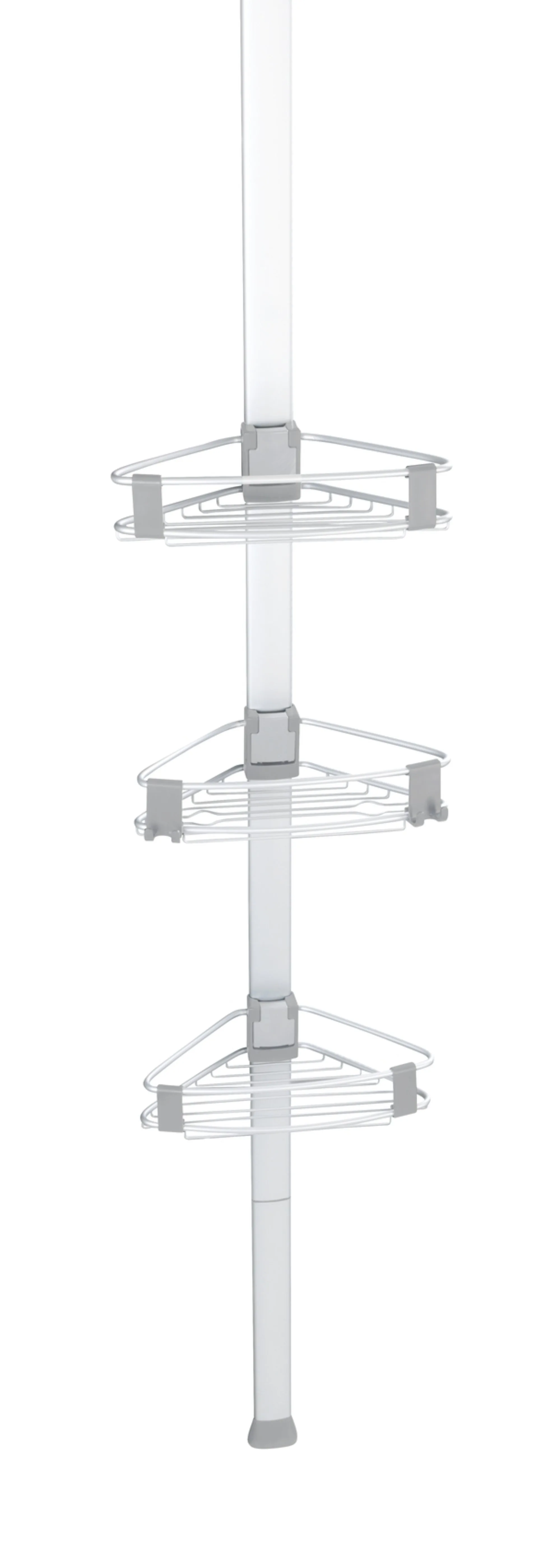 WENKO PURIO Dusch Eckablage, Chrom, 3 Etagen, Aluminium