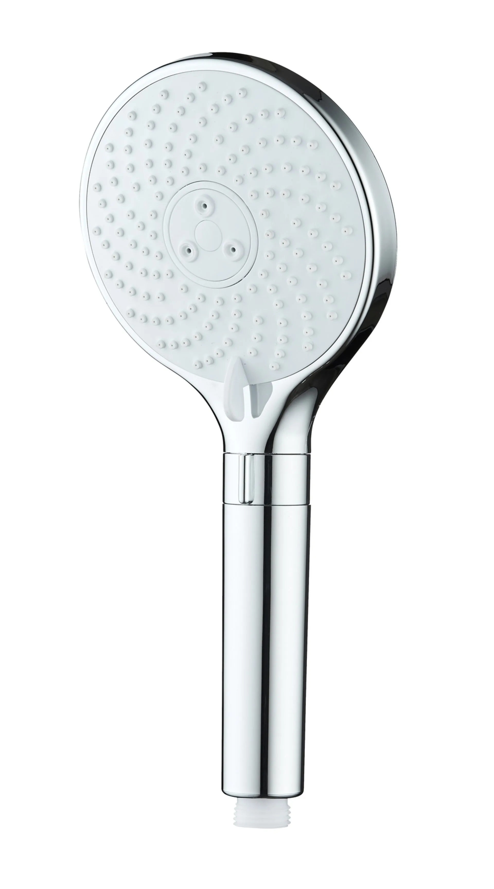 WENKO Duschkopf Ø 12 cm, Chrom/Weiß, mit Wassersparsystem, 3 verschiedene Wasserstrahlarten