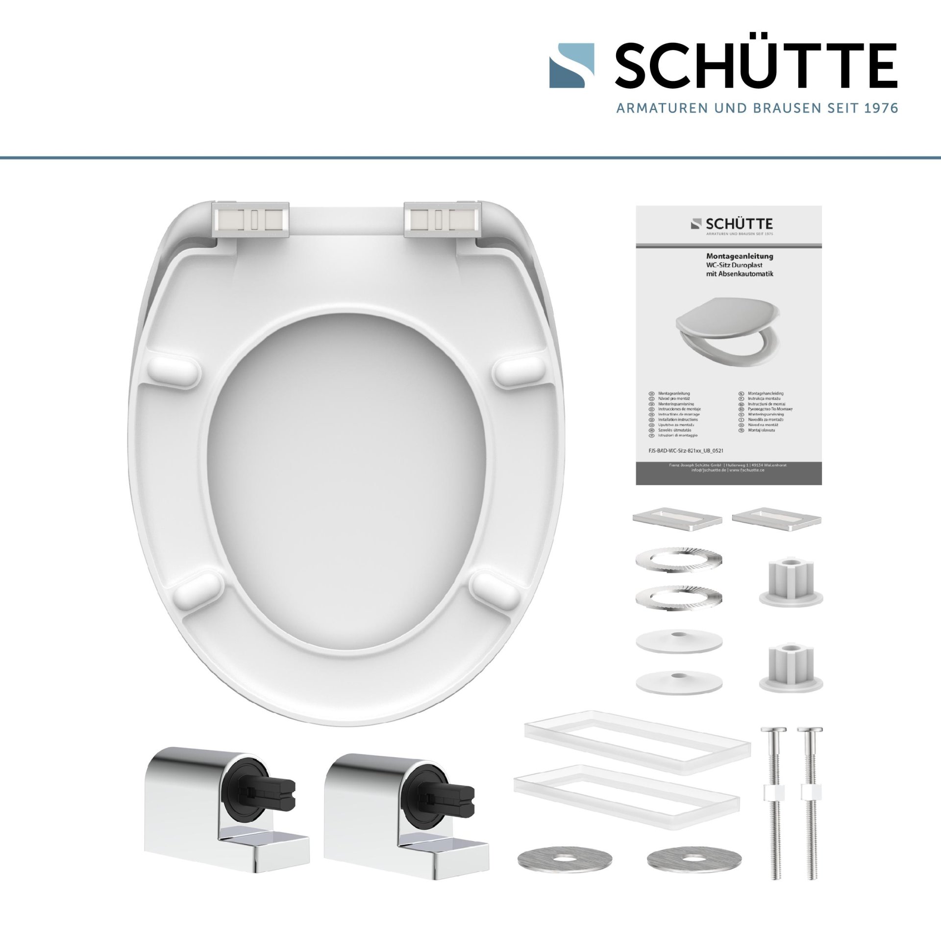 SCHÜTTE FLOWERS AND WOOD WC-Sitz, Kunststoff, mit Absenkautomatik