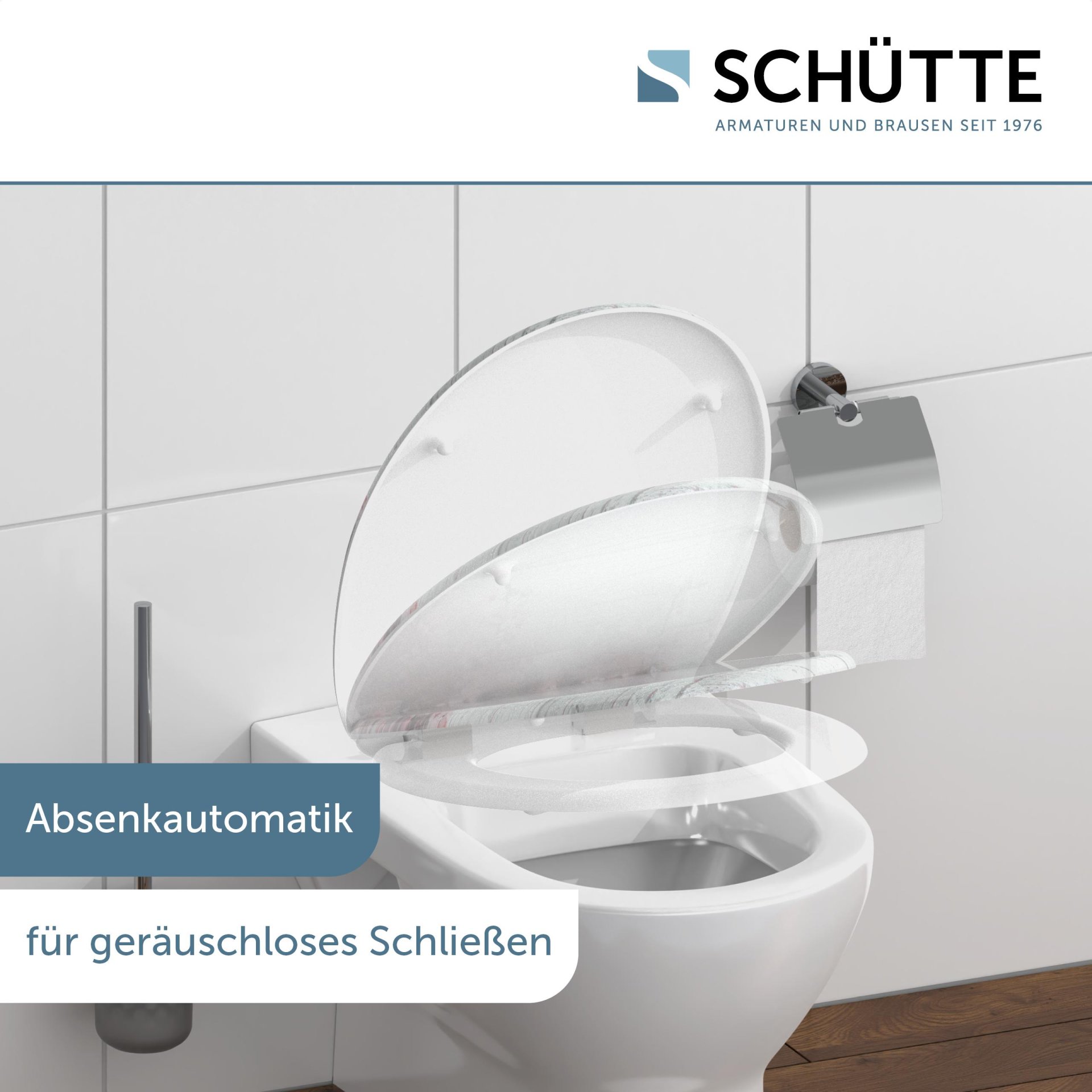SCHÜTTE FLOWERS AND WOOD WC-Sitz, Kunststoff, mit Absenkautomatik