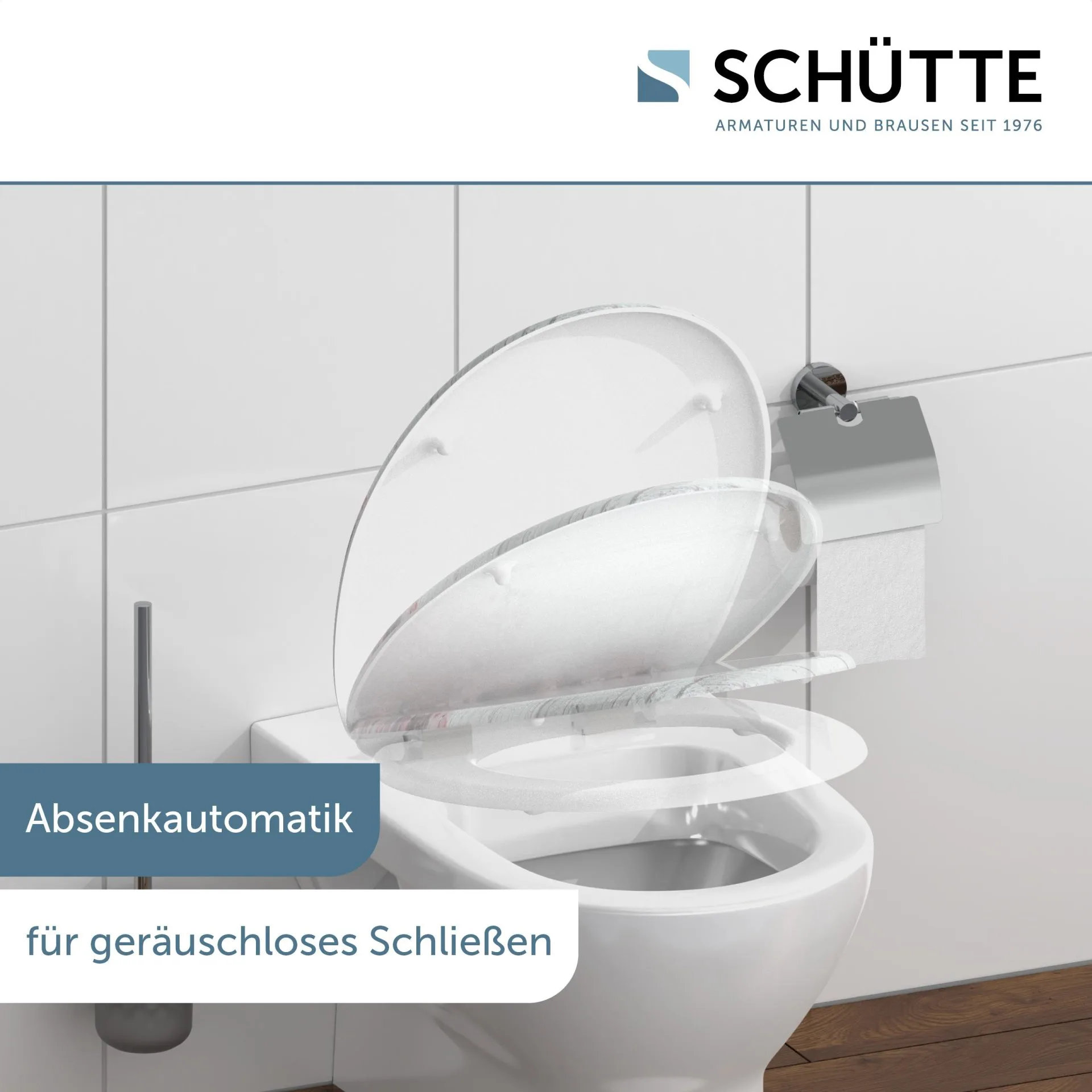 SCHÜTTE FLOWERS AND WOOD WC-Sitz, Kunststoff, mit Absenkautomatik