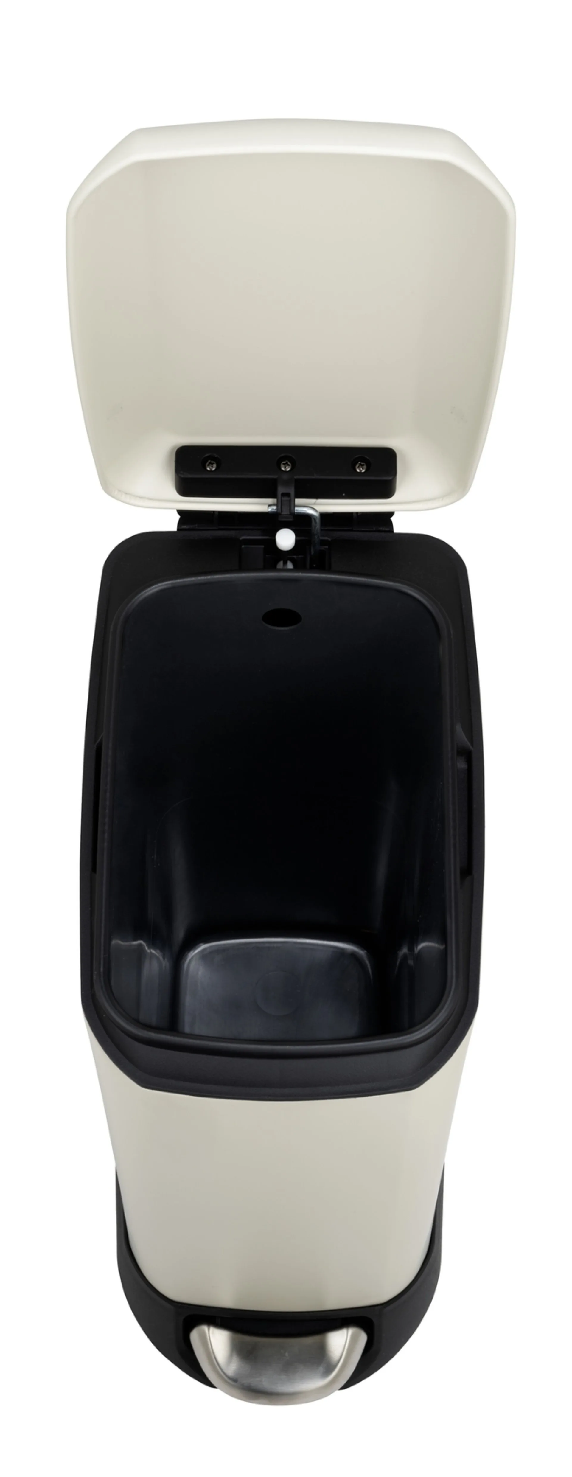 WENKO DESIGN Mülleimer 12 Liter, Beige, mit Absenkautomatik