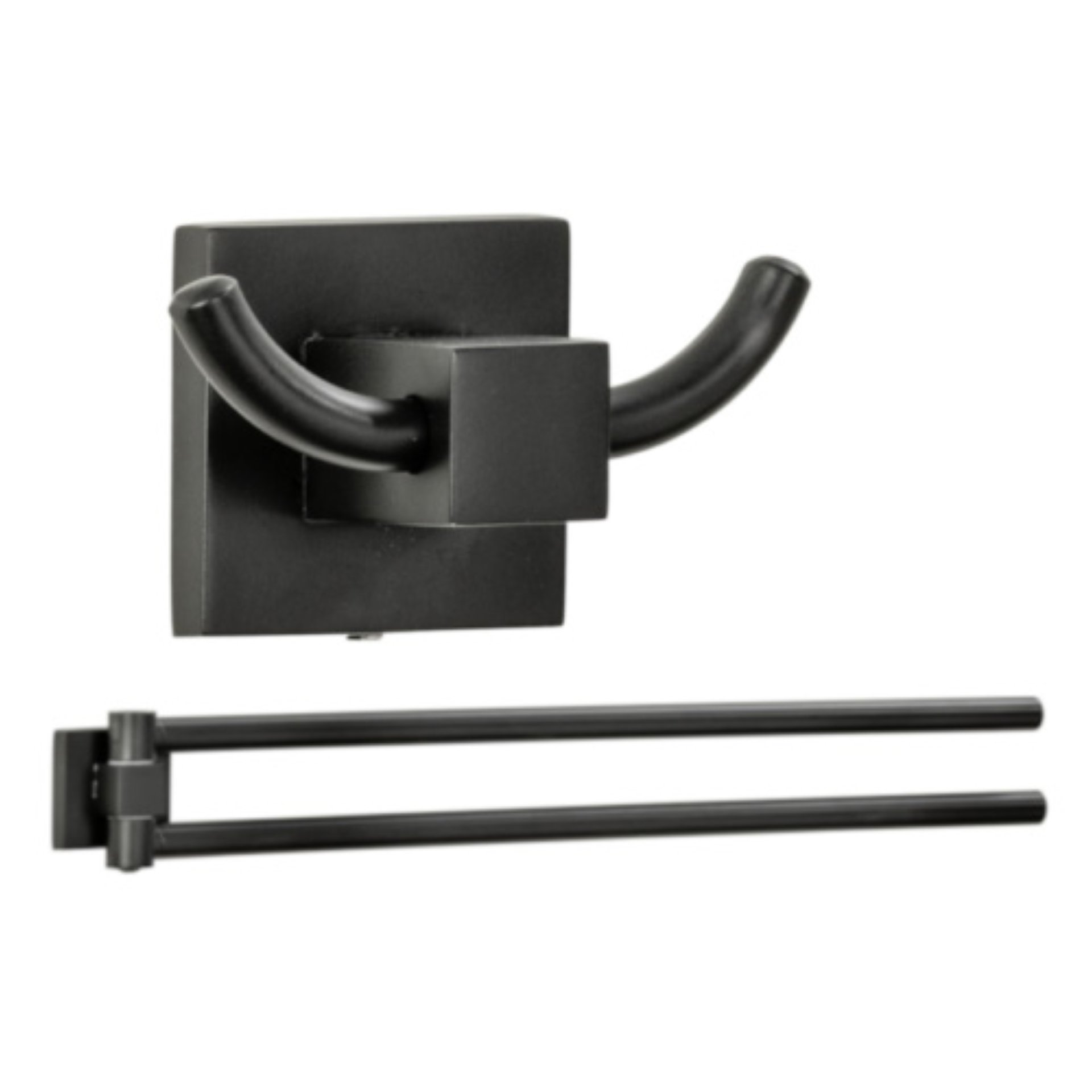 FACKELMANN NEW YORK Accessoire Set, Schwarz, Handtuchhalter, Handtuchhaken