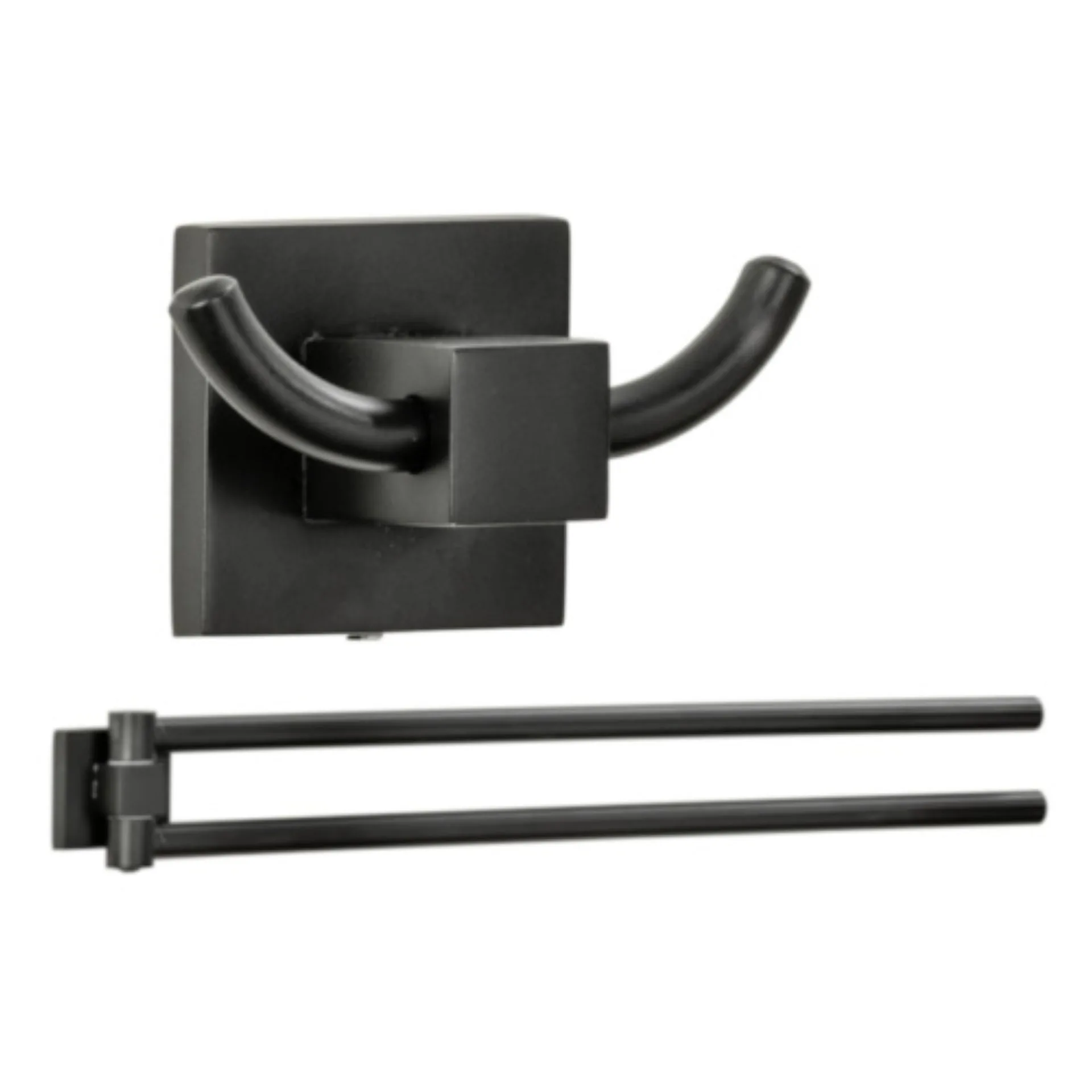 FACKELMANN NEW YORK Accessoire Set, Schwarz, Handtuchhalter, Handtuchhaken
