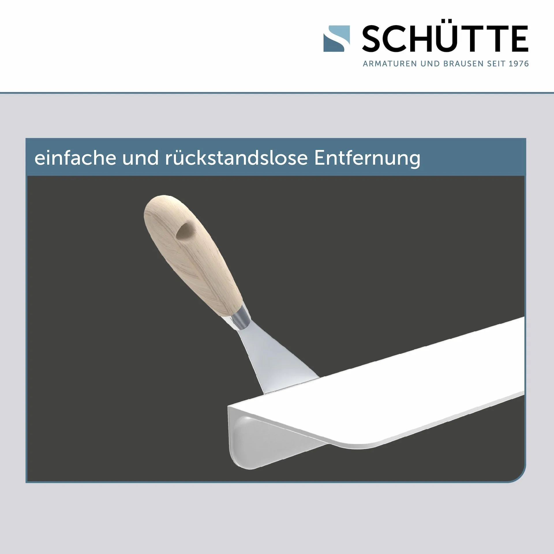 Schütte Duschablage, Weiß, zum Kleben