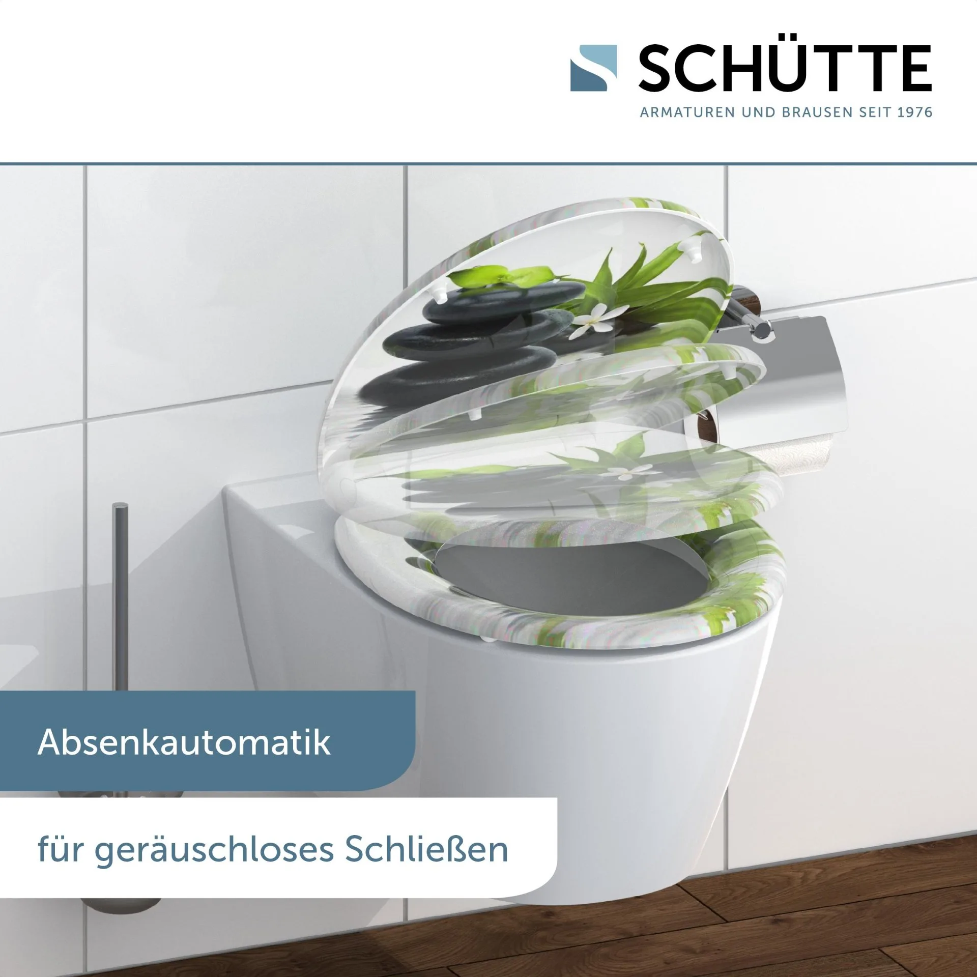 SCHÜTTE JASMIN WC-Sitz, Kunststoff, mit Absenkautomatik und Schnellverschluss