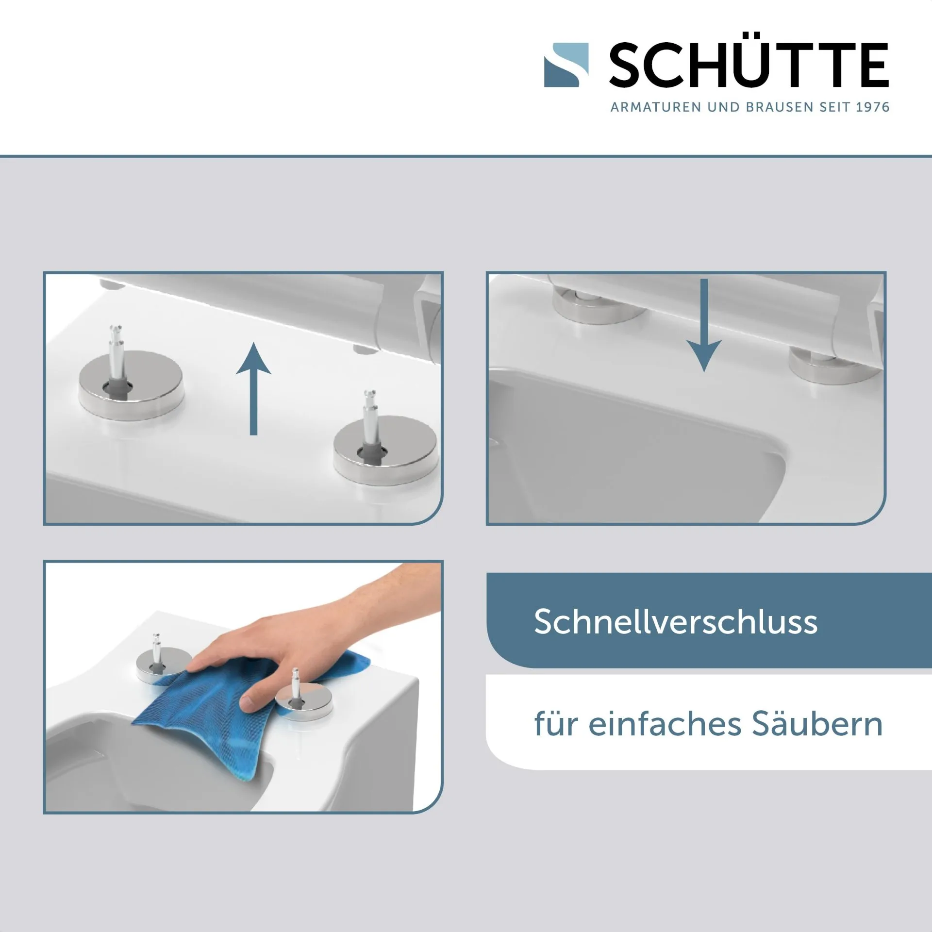 SCHÜTTE FAMILY WHITE WC-Sitz, Kunststoff, mit Absenkautomatik und Schnellverschluss