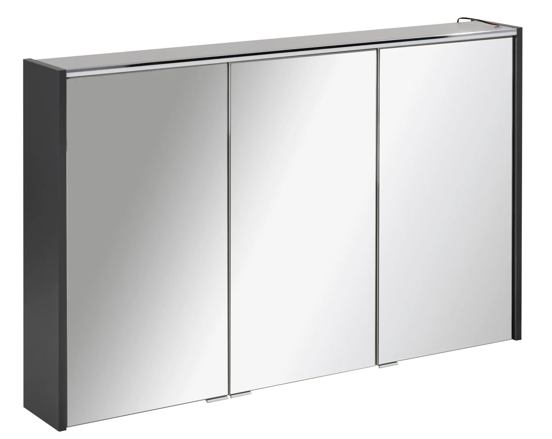 Fackelmann DENVER LED Spiegelschrank 110 cm breit, Anthrazit