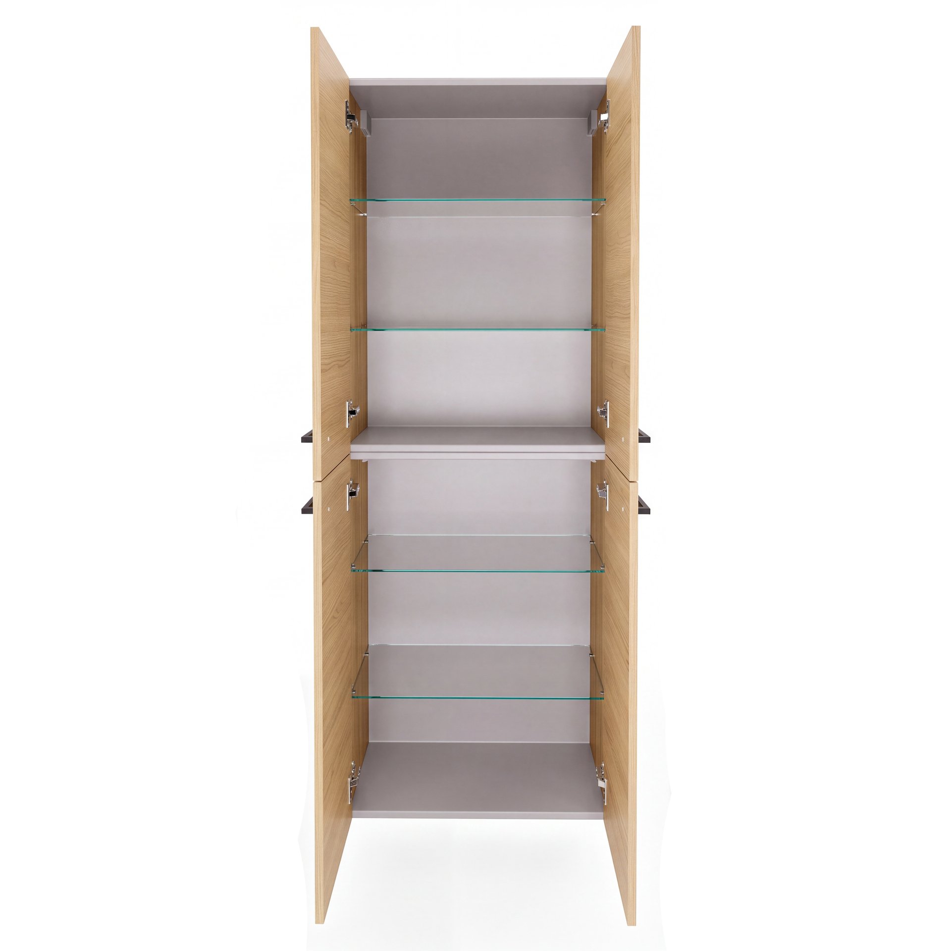 FACKELMANN B.ROUND Doppel Hochschrank 30 cm breit, Braun