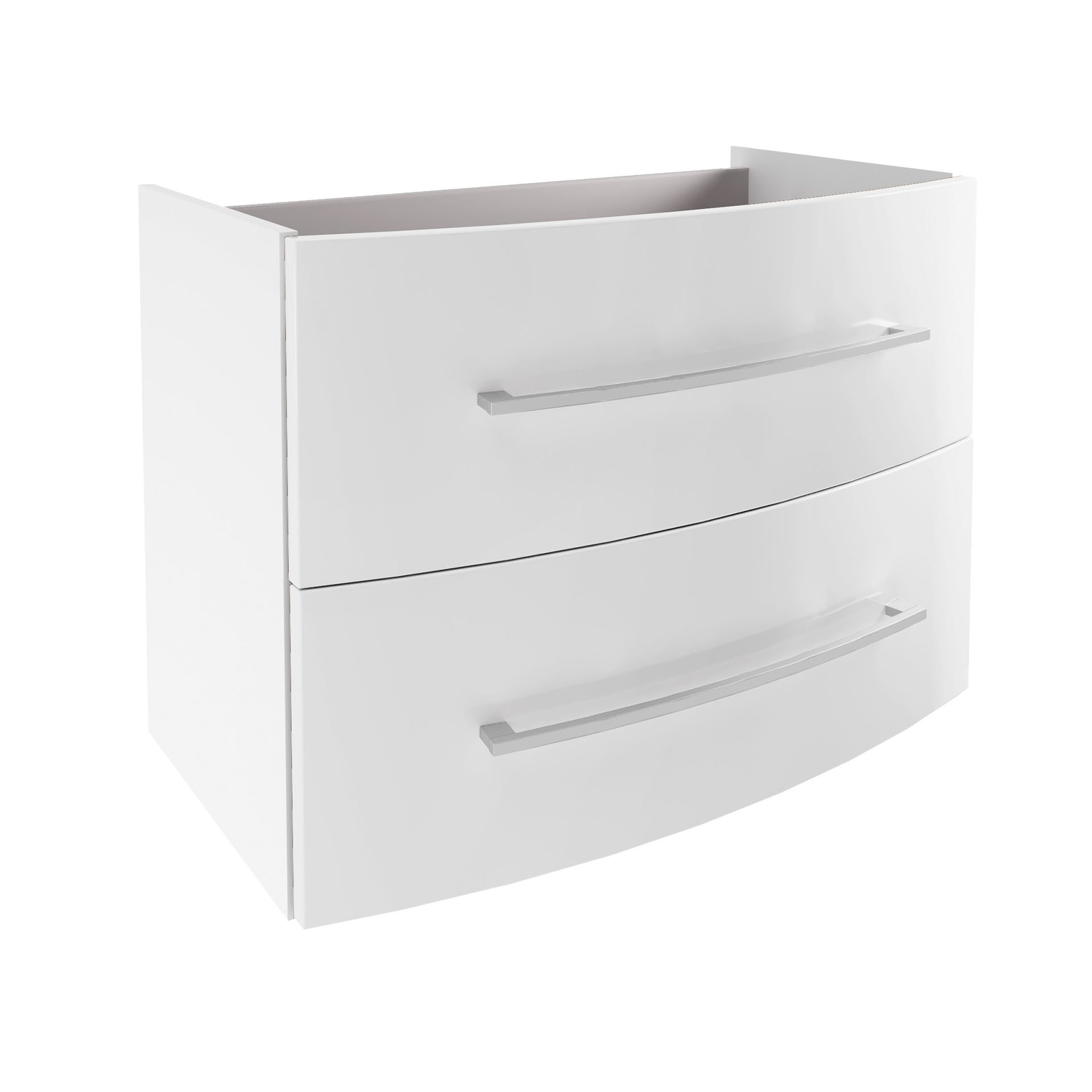 Fackelmann VERONA Waschbeckenunterschrank 79,4 cm breit, Weiß Hochglanz