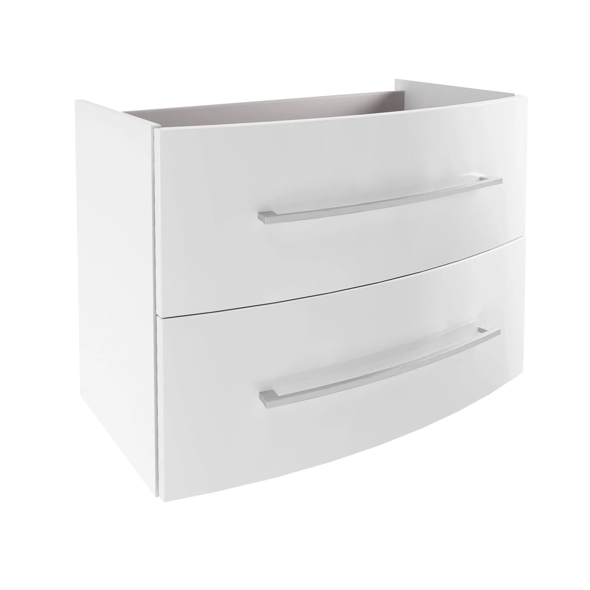 Fackelmann VERONA Waschbeckenunterschrank 79,4 cm breit, Weiß Hochglanz