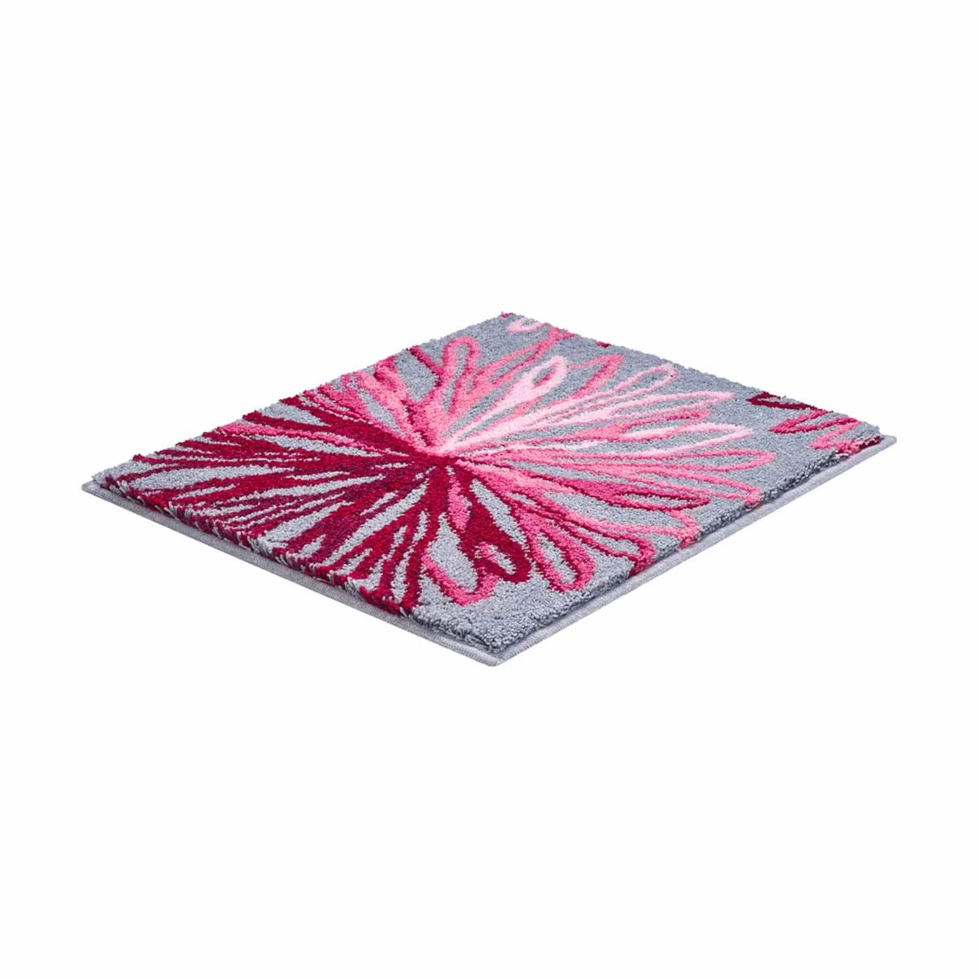 GRUND ART Badematte 50 x 60 cm, Rosa/Grau