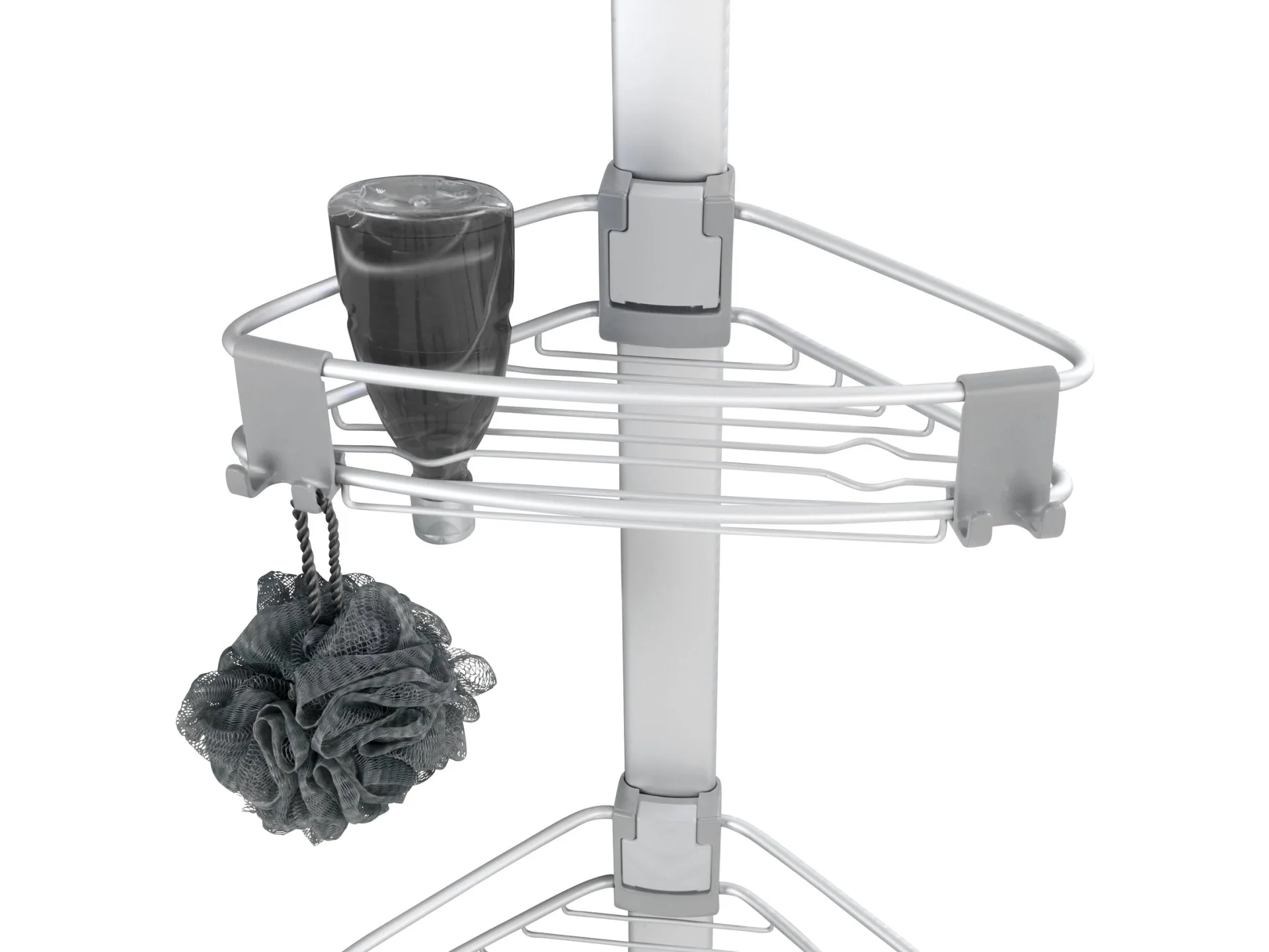 WENKO PURIO Dusch Eckablage, Chrom, 3 Etagen, Aluminium