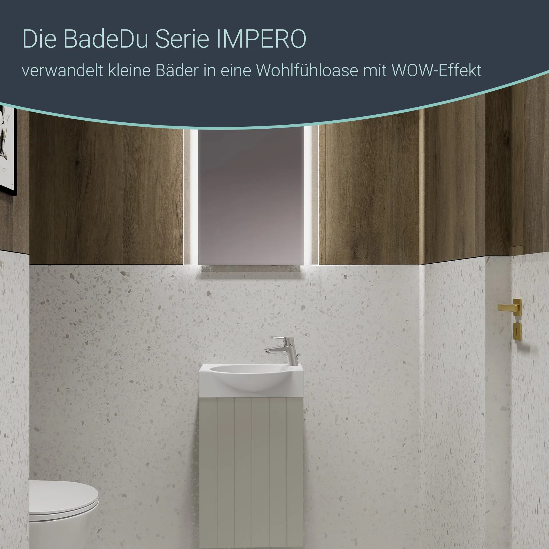 BADEDU IMPERO LED Spiegel 55 cm breit