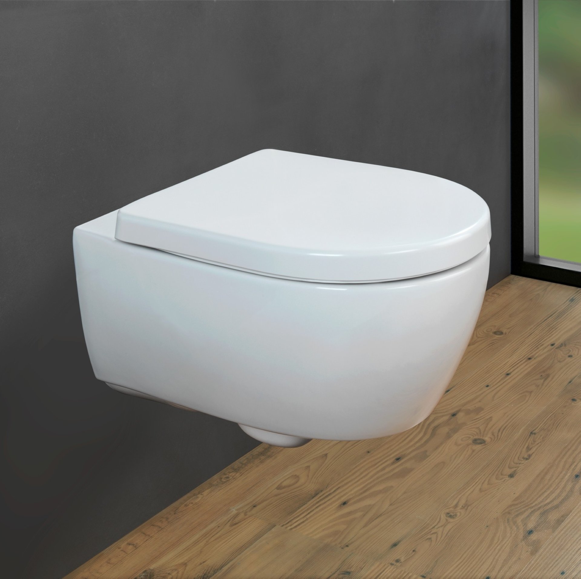 WENKO EXKLUSIV NR. 9 WC-Sitz, Weiß, 300 kg Tragkraft, mit Absenkautomatik