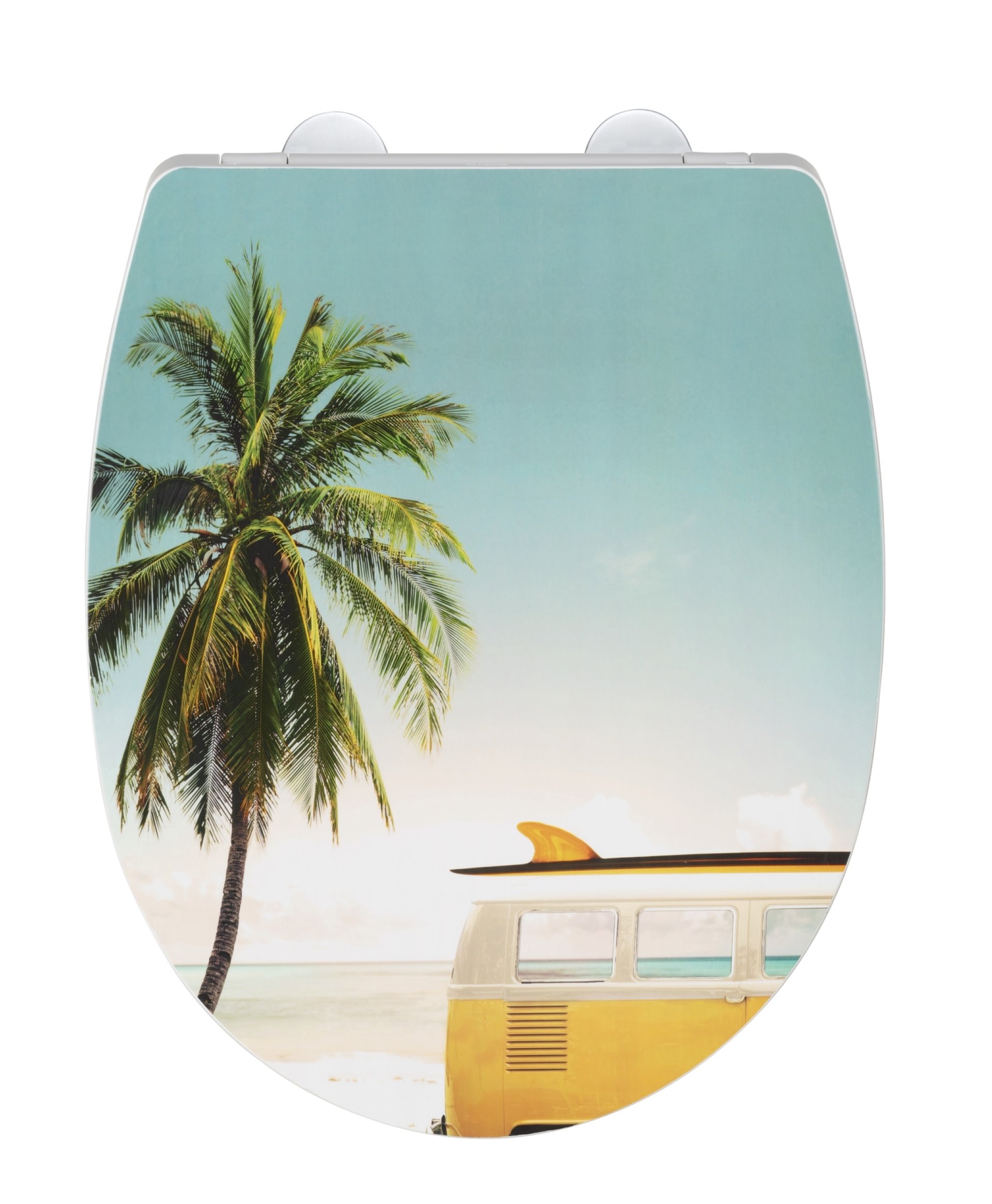 WENKO CORBARA WC-Sitz, Blau, 350 kg Tragkraft, mit Absenkautomatik