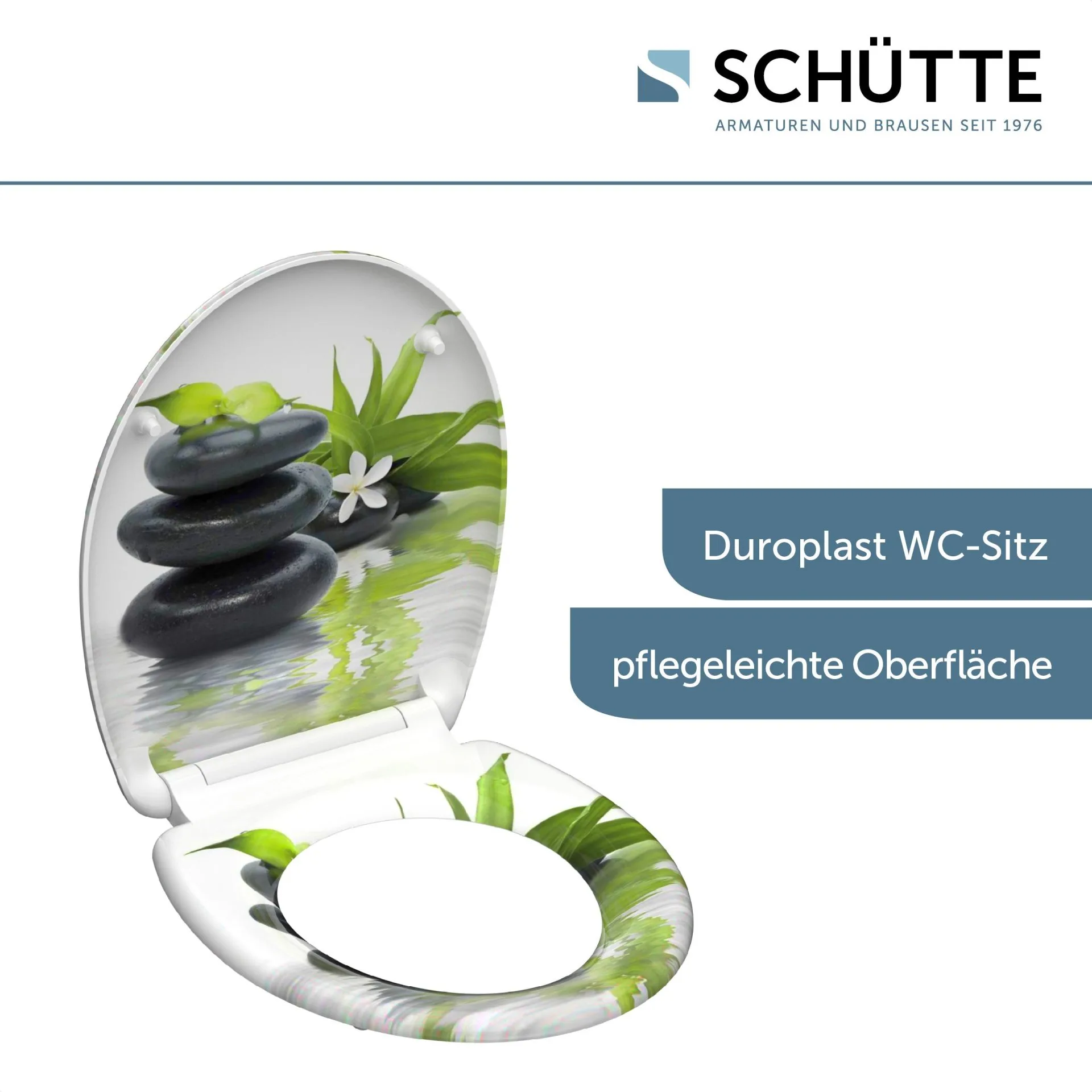 SCHÜTTE JASMIN WC-Sitz, Kunststoff, mit Absenkautomatik und Schnellverschluss