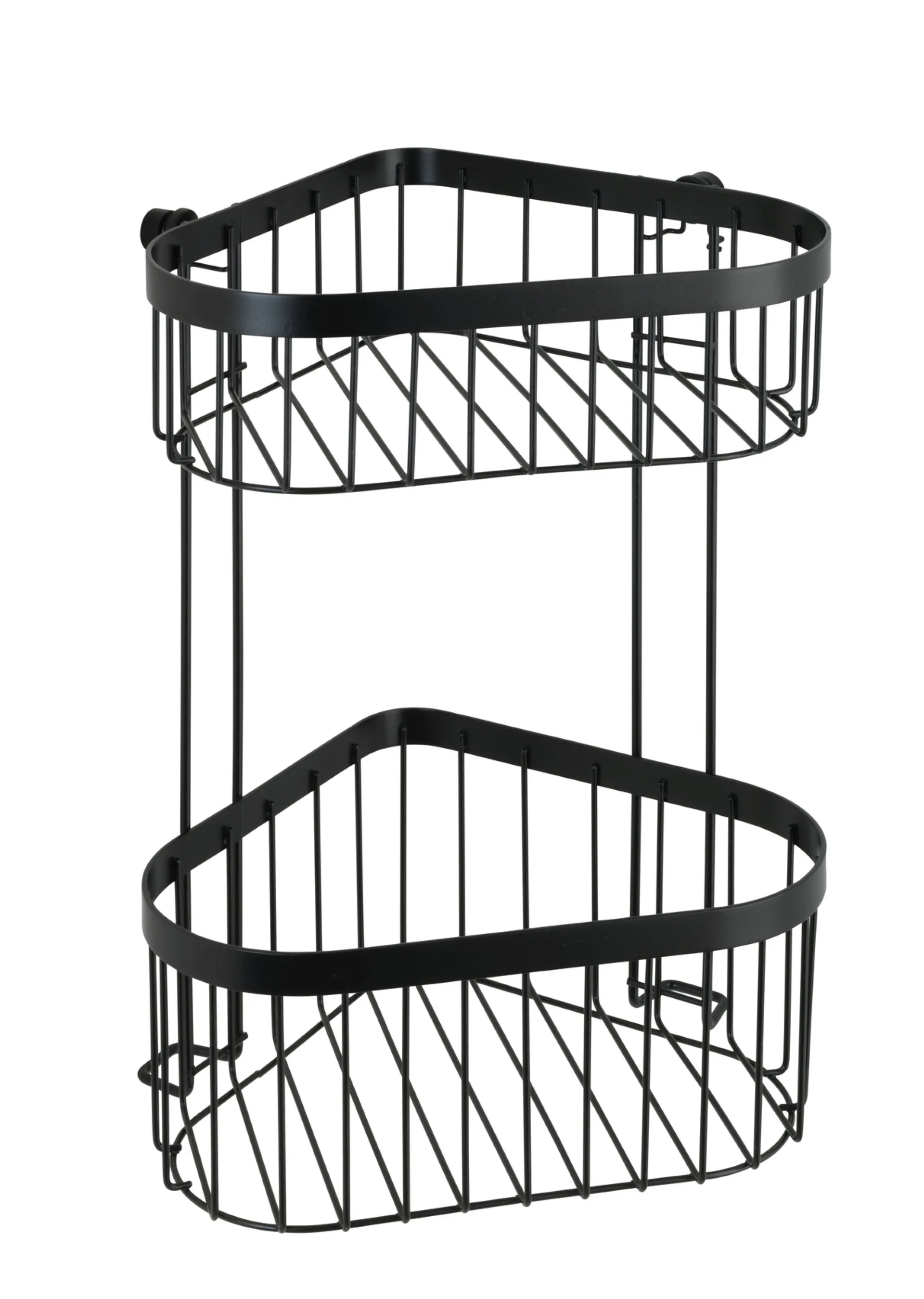 WENKO CLASSIC PLUS Dusch Eckablage, Schwarz, 2 Etagen