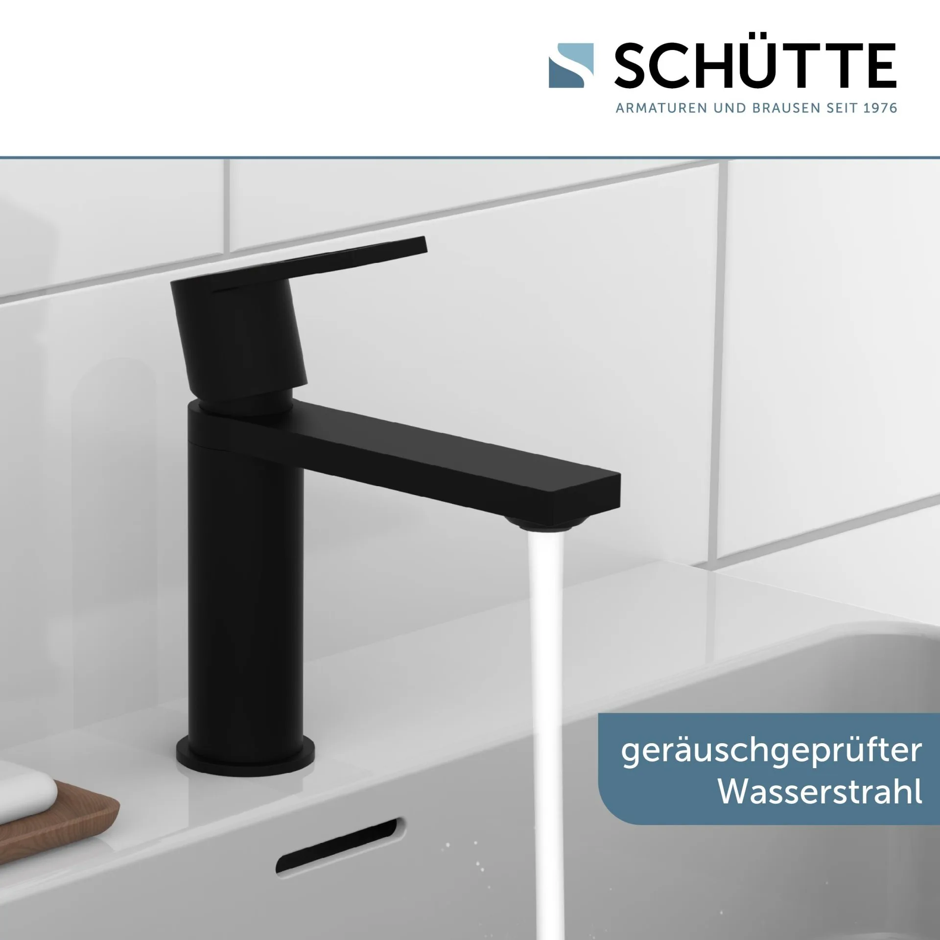 SCHÜTTE MANHATTAN Waschtischarmatur, Schwarz matt