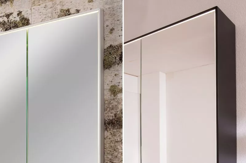 Einbau-Spiegelschrank und klassischer Spiegelschrank