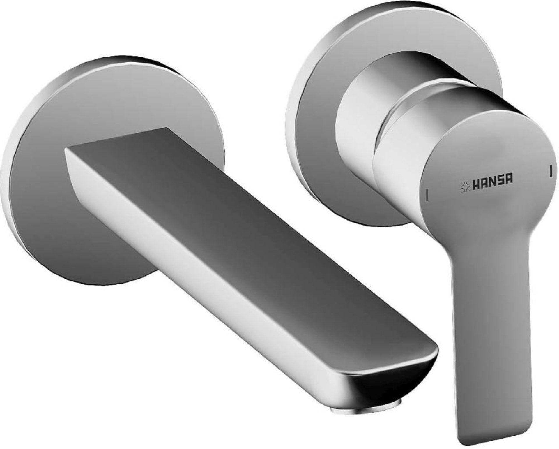 HANSA HANSALIGNA Waschtischarmatur, Chrom, zur Wandmontage
