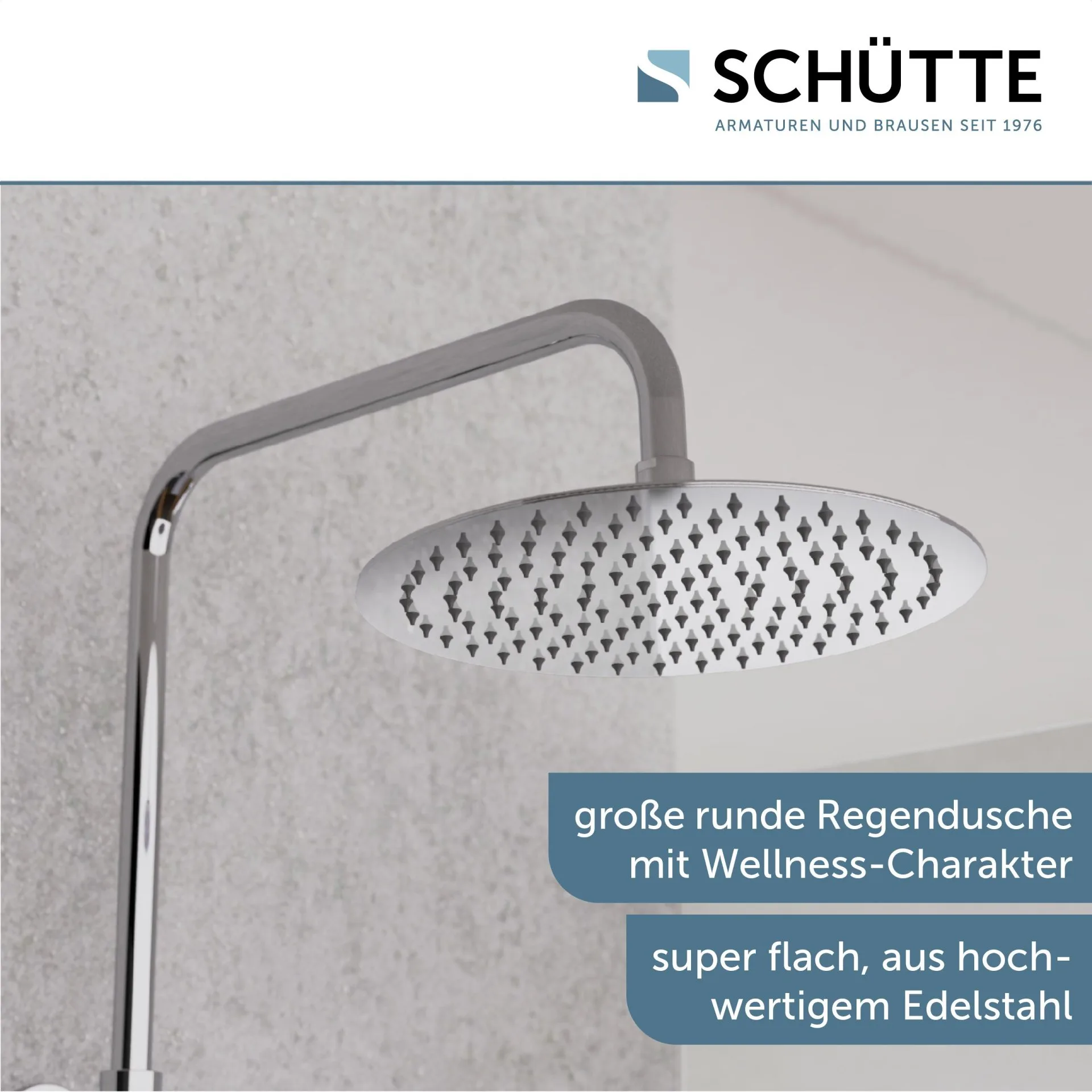 SCHÜTTE AQUADUCT Überkopf-Brauseset, Chrom, mit Duschthermostat