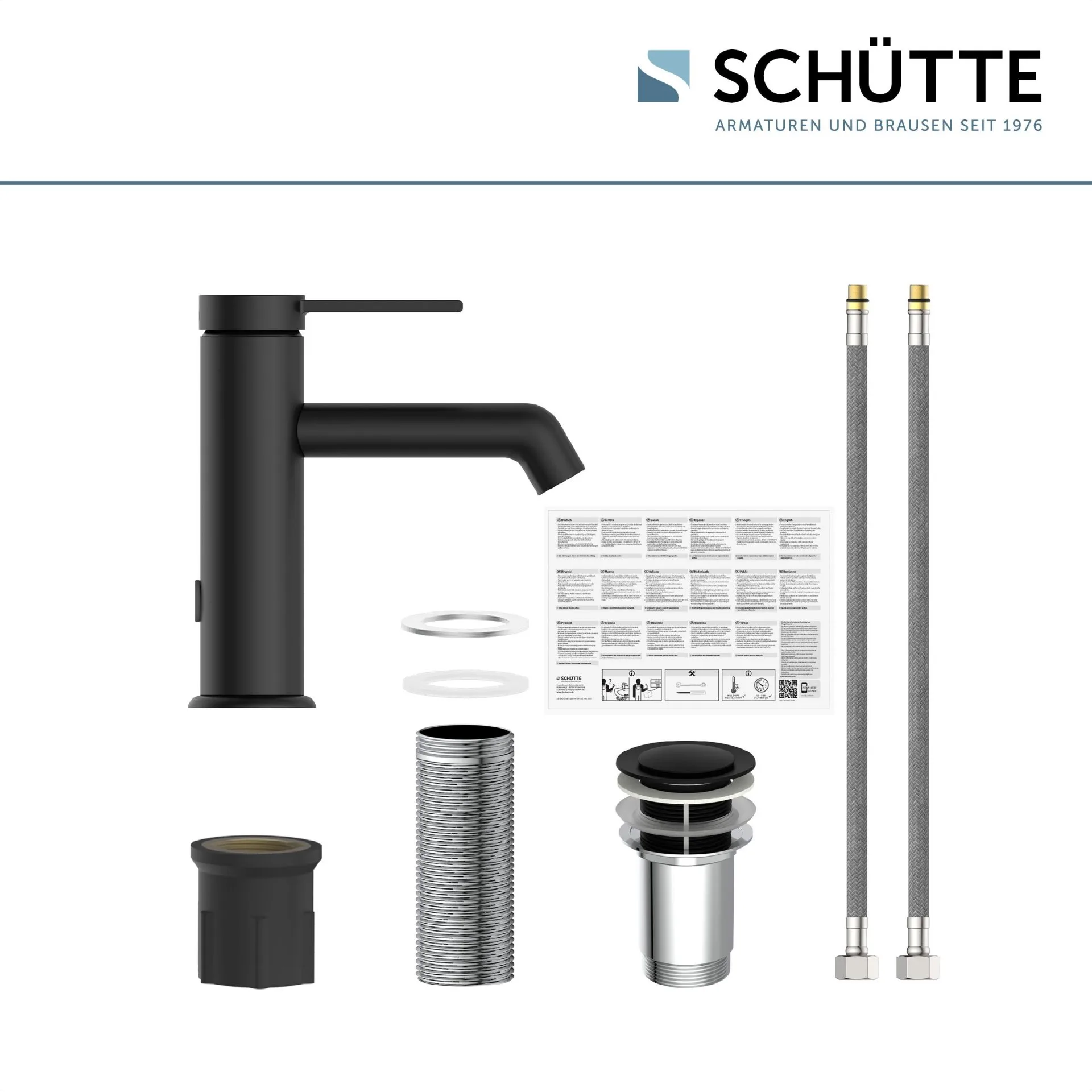 SCHÜTTE LOS ANGELES Waschtischarmatur, Schwarz matt