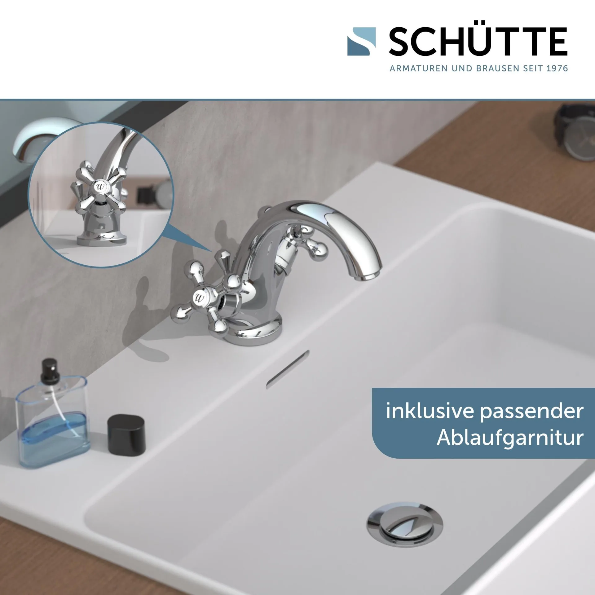 SCHÜTTE ELK Waschtischarmatur, Chrom