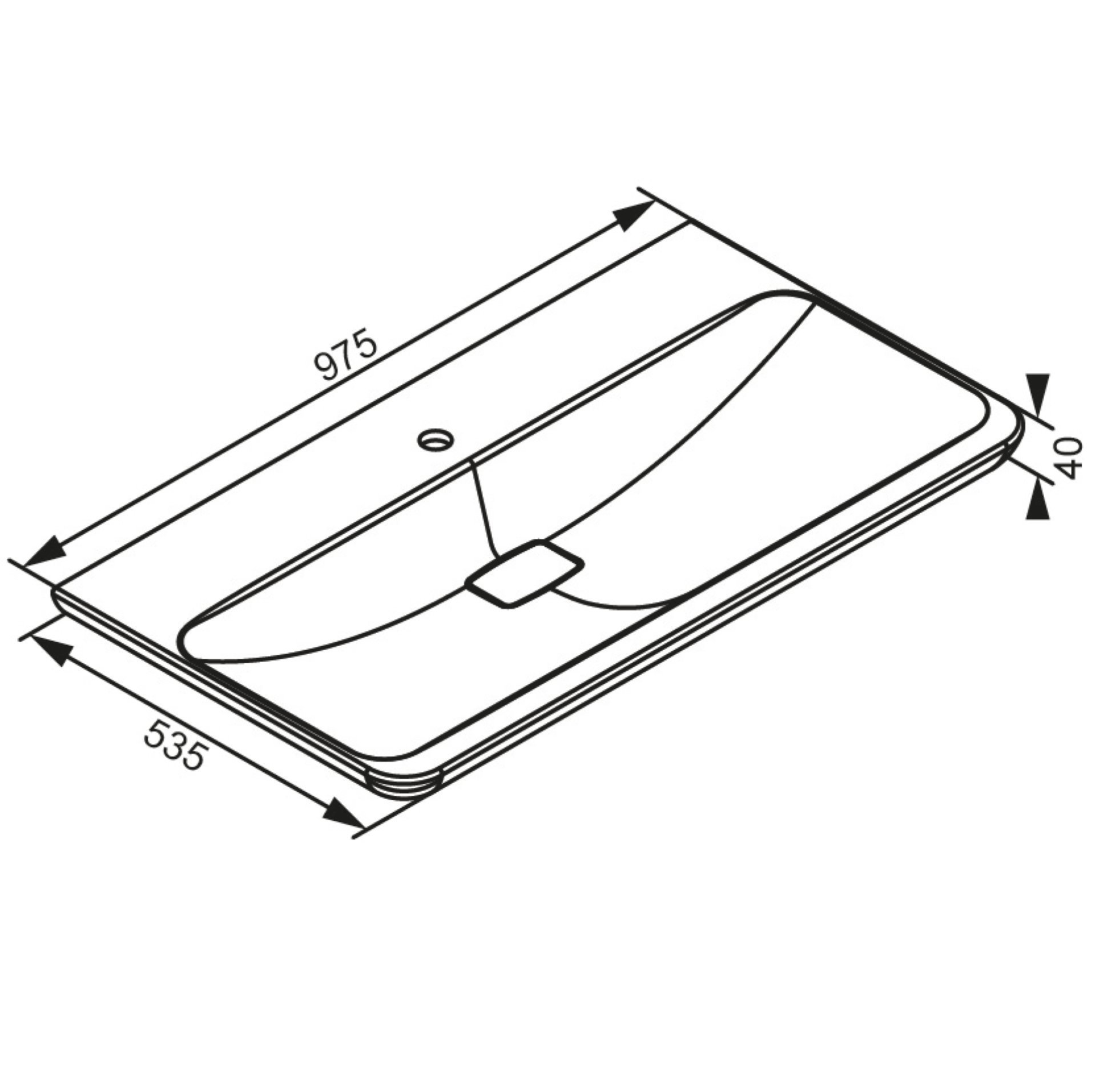 LANZET M9 Waschtisch Set mit Spiegel 100 cm breit, Anthrazit, Waschbecken Gussmarmor Weiß + Waschbeckenbeleuchtung