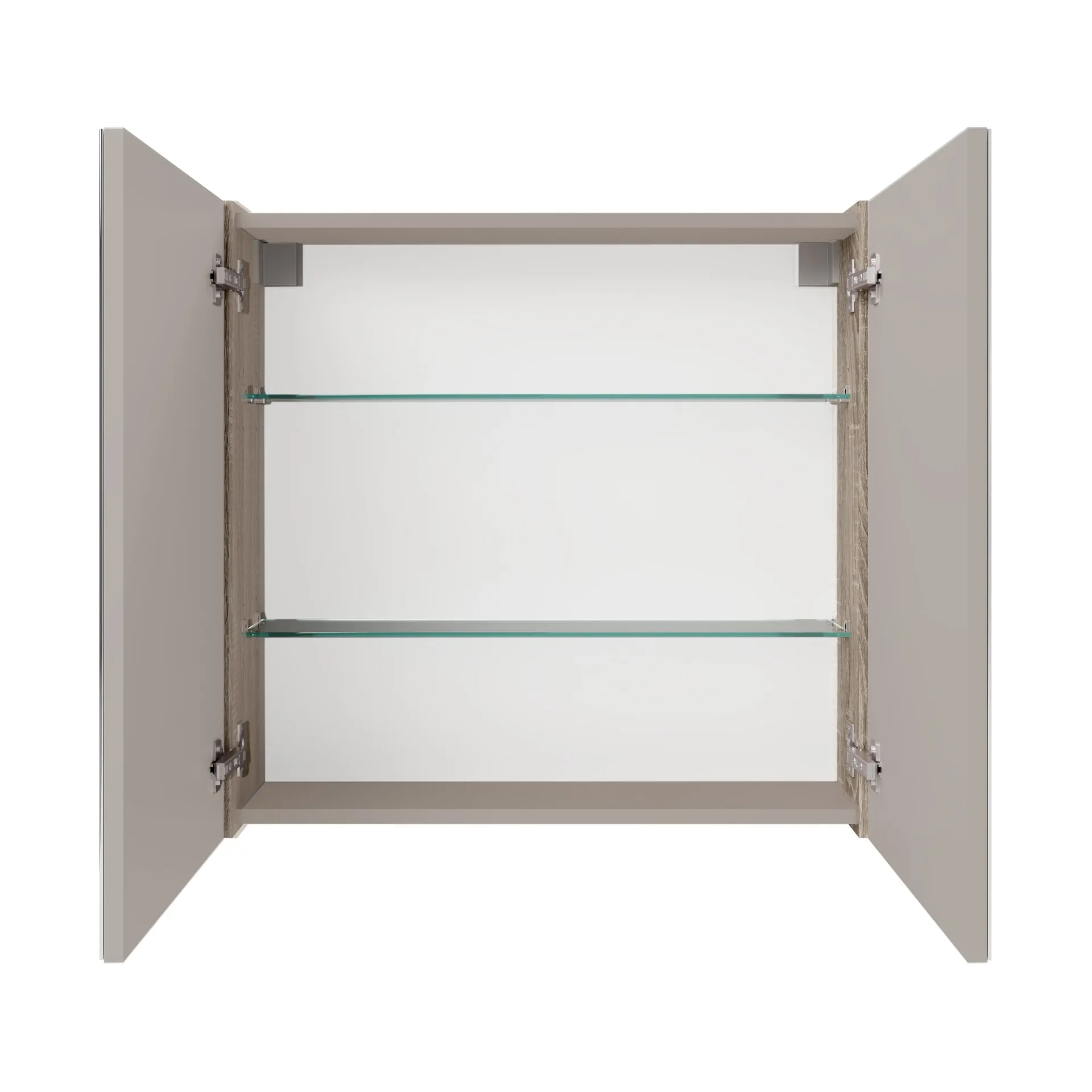 FACKELMANN COMPACT LINE Spiegelschrank 70 cm breit, Braun