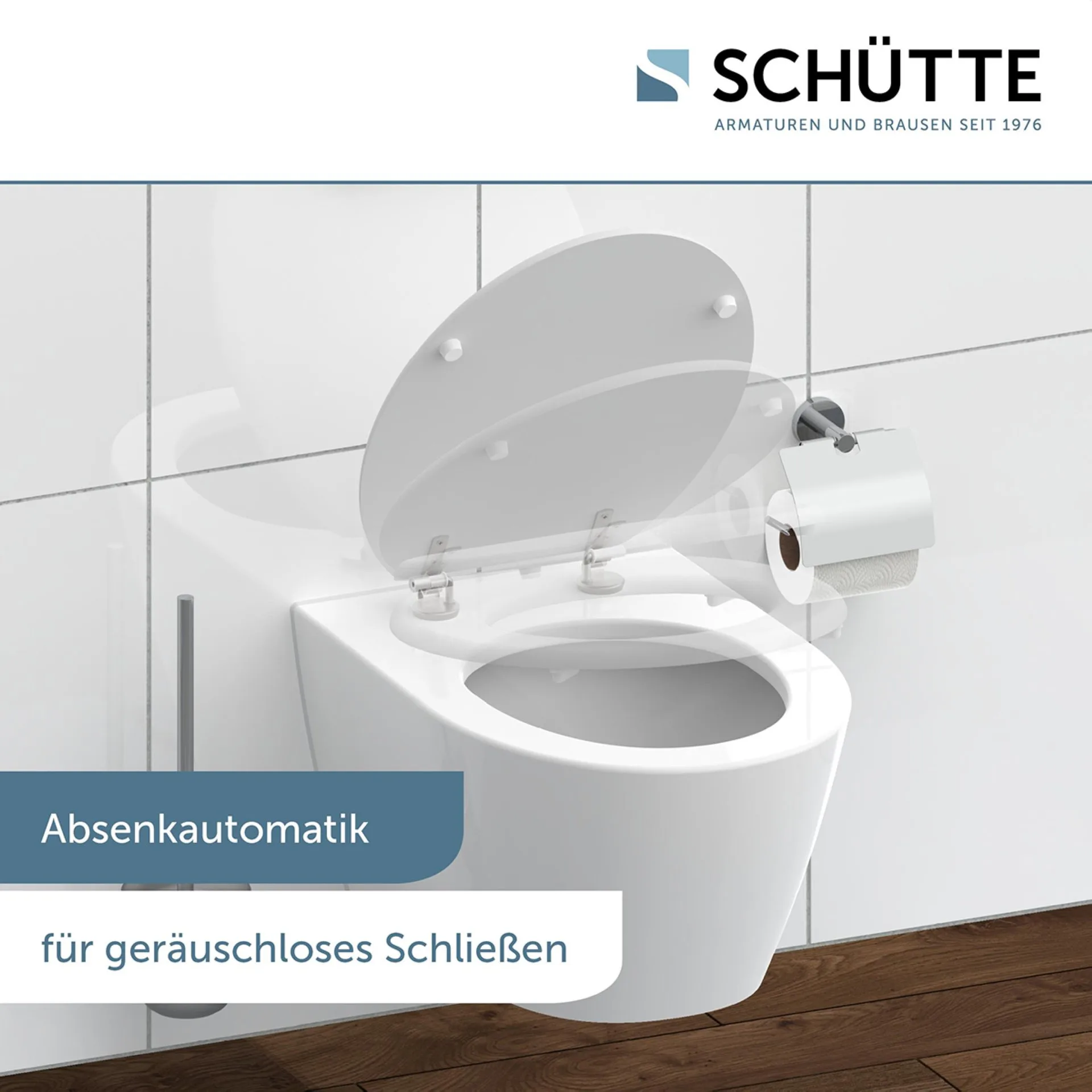 Schütte WHITE WC-Sitz, mit Absenkautomatik, Holzkern