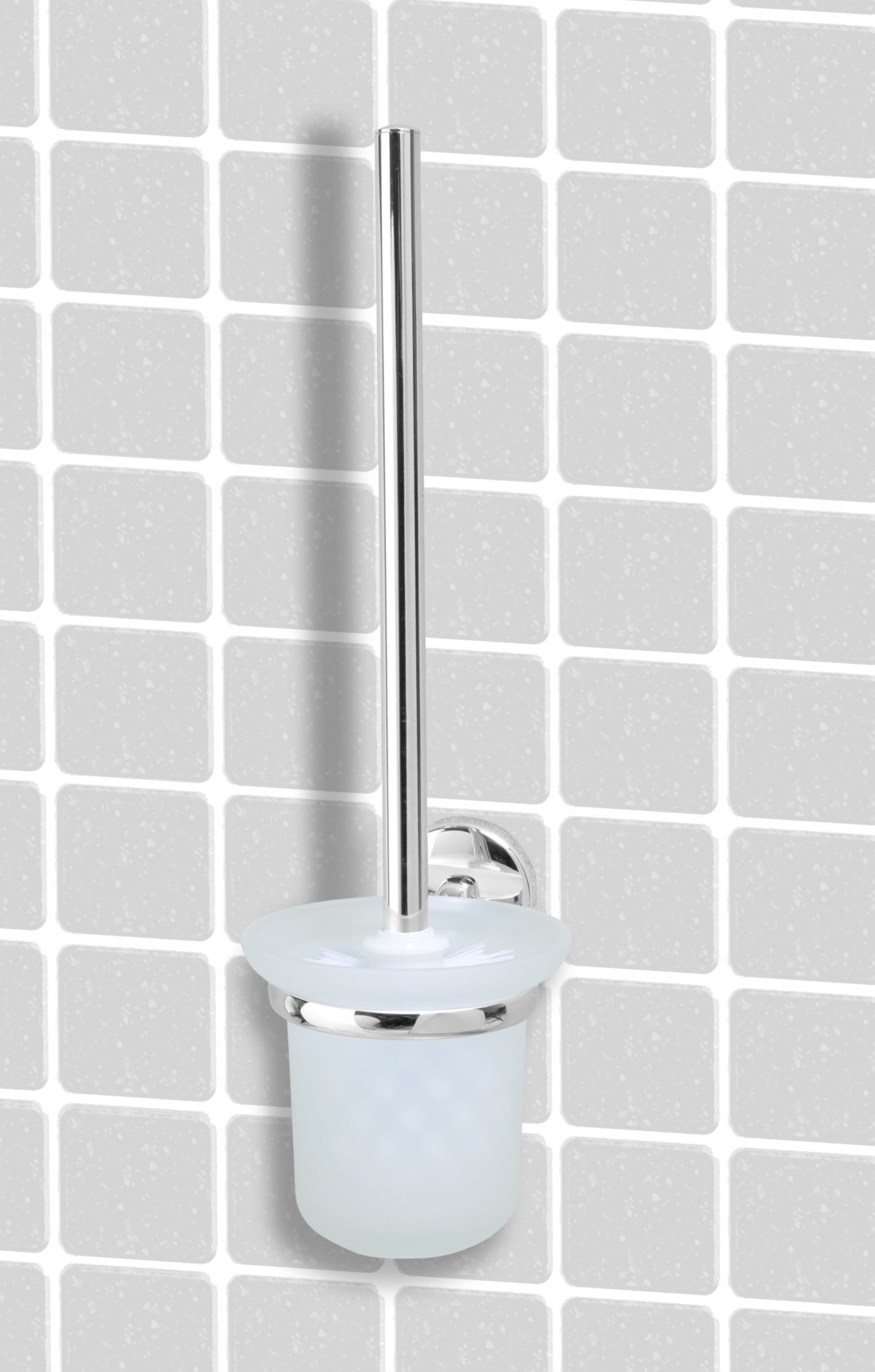 Fackelmann VISION Toilettenbürste mit Halter, Chrom glänzend