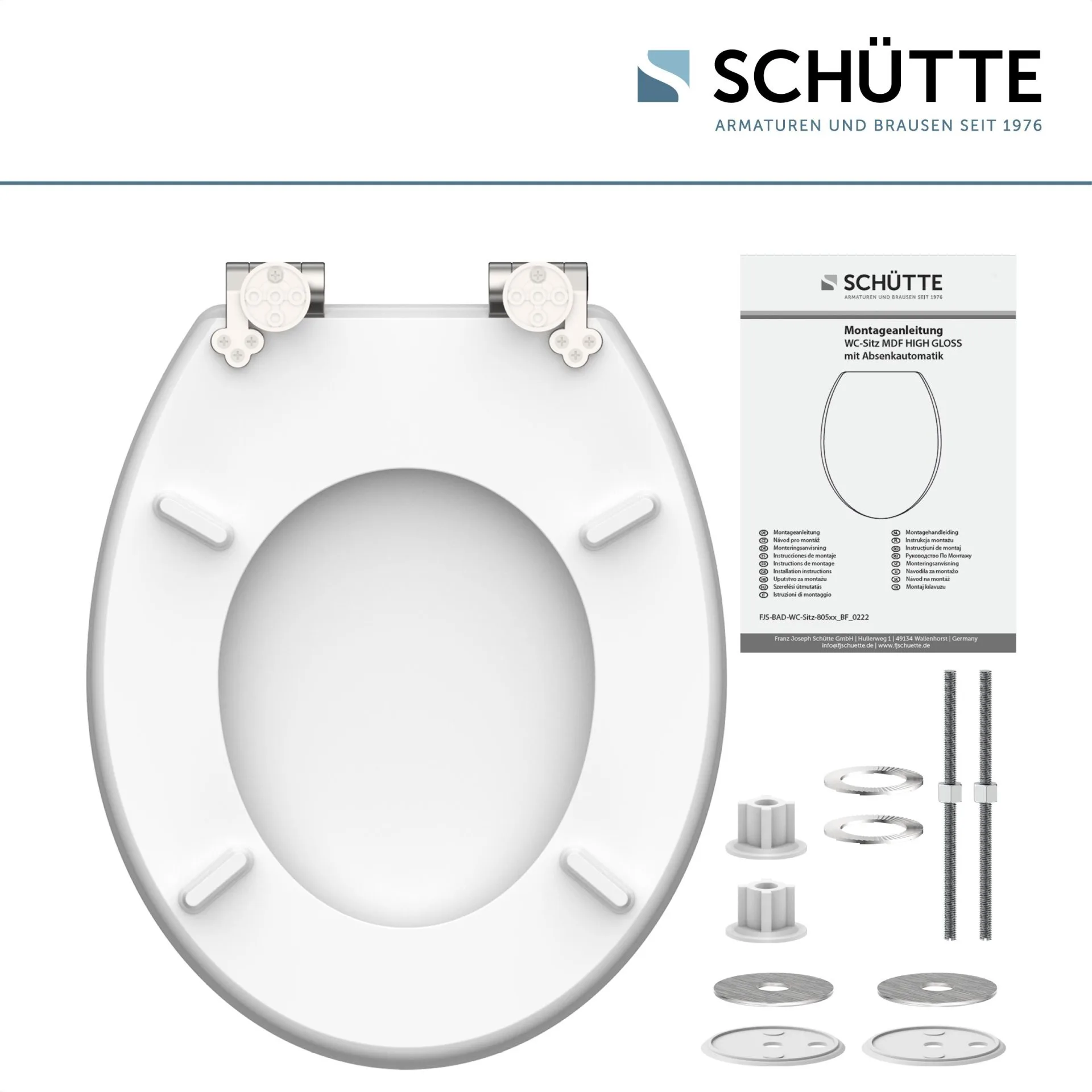 SCHÜTTE DIAMOND WC-Sitz, MDF HG, mit Absenkautomatik