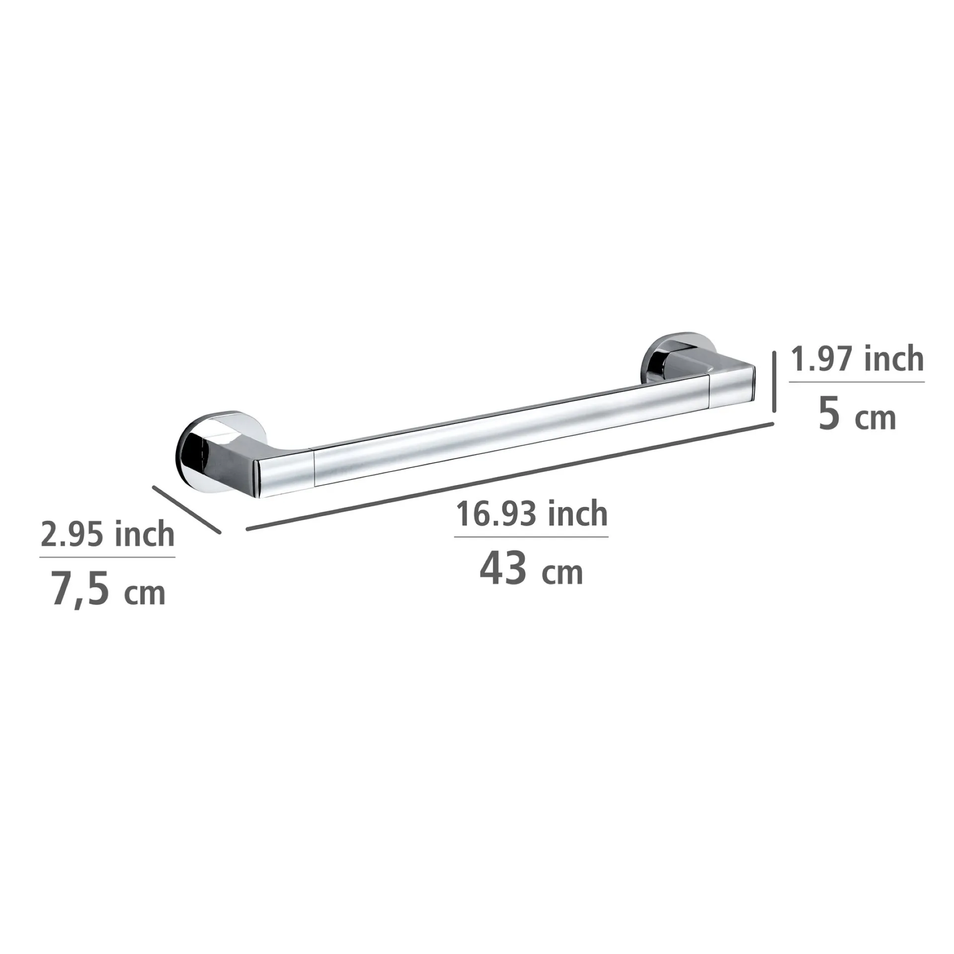 WENKO MARIBOR Handtuchhalter 40 cm breit, Chrom, UV-Loc