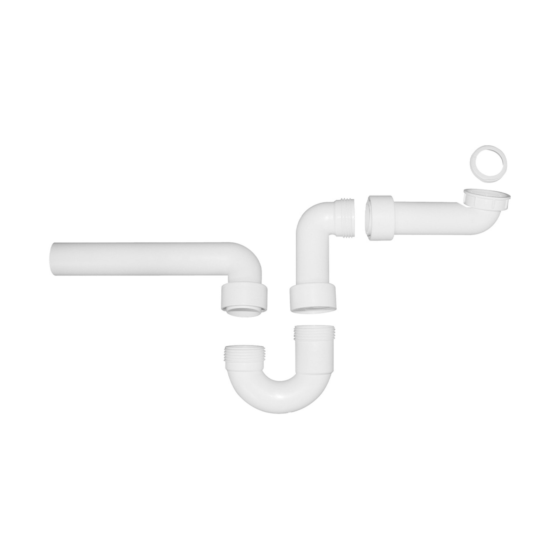 Fackelmann Raumsparsiphon für Waschbeckenunterschränke