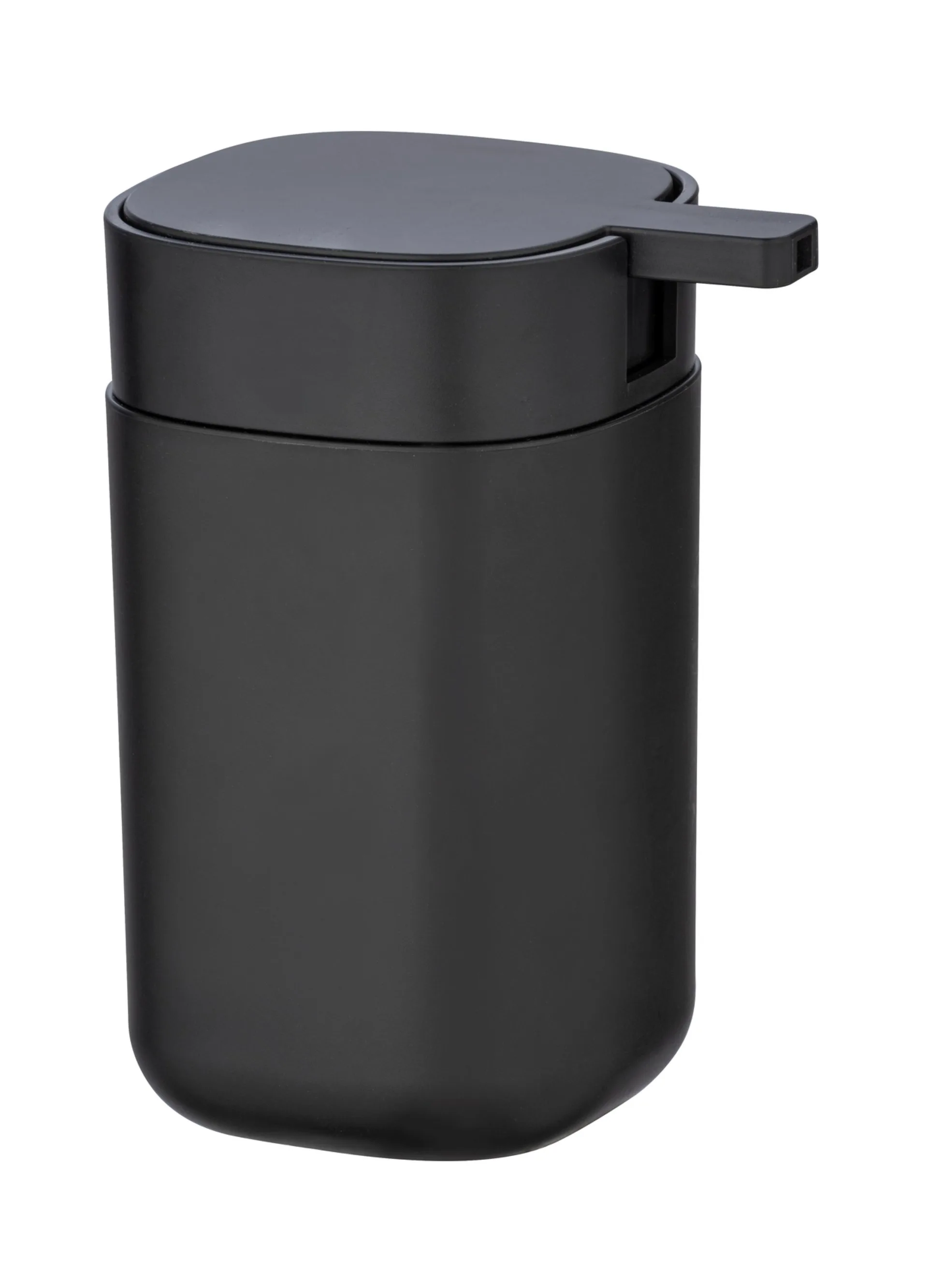 WENKO DAVOS Accessoire Set, Schwarz, Zahnputzbecher, Seifenspender, WC-Garnitur, Kosmetikeimer