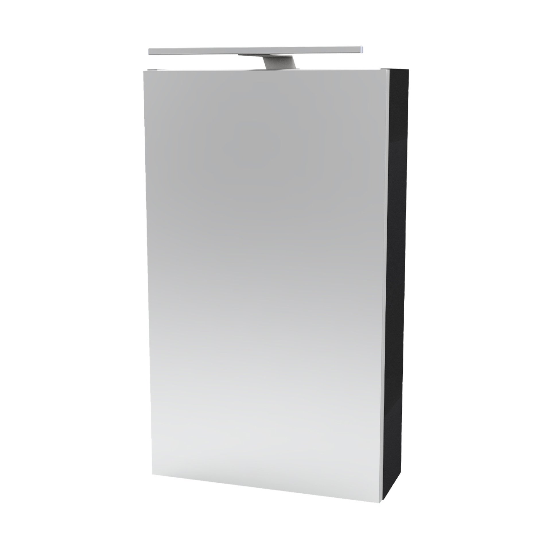 Fackelmann SBC LUNA Gäste-WC Spiegelschrank 40 cm, Anthrazit, links