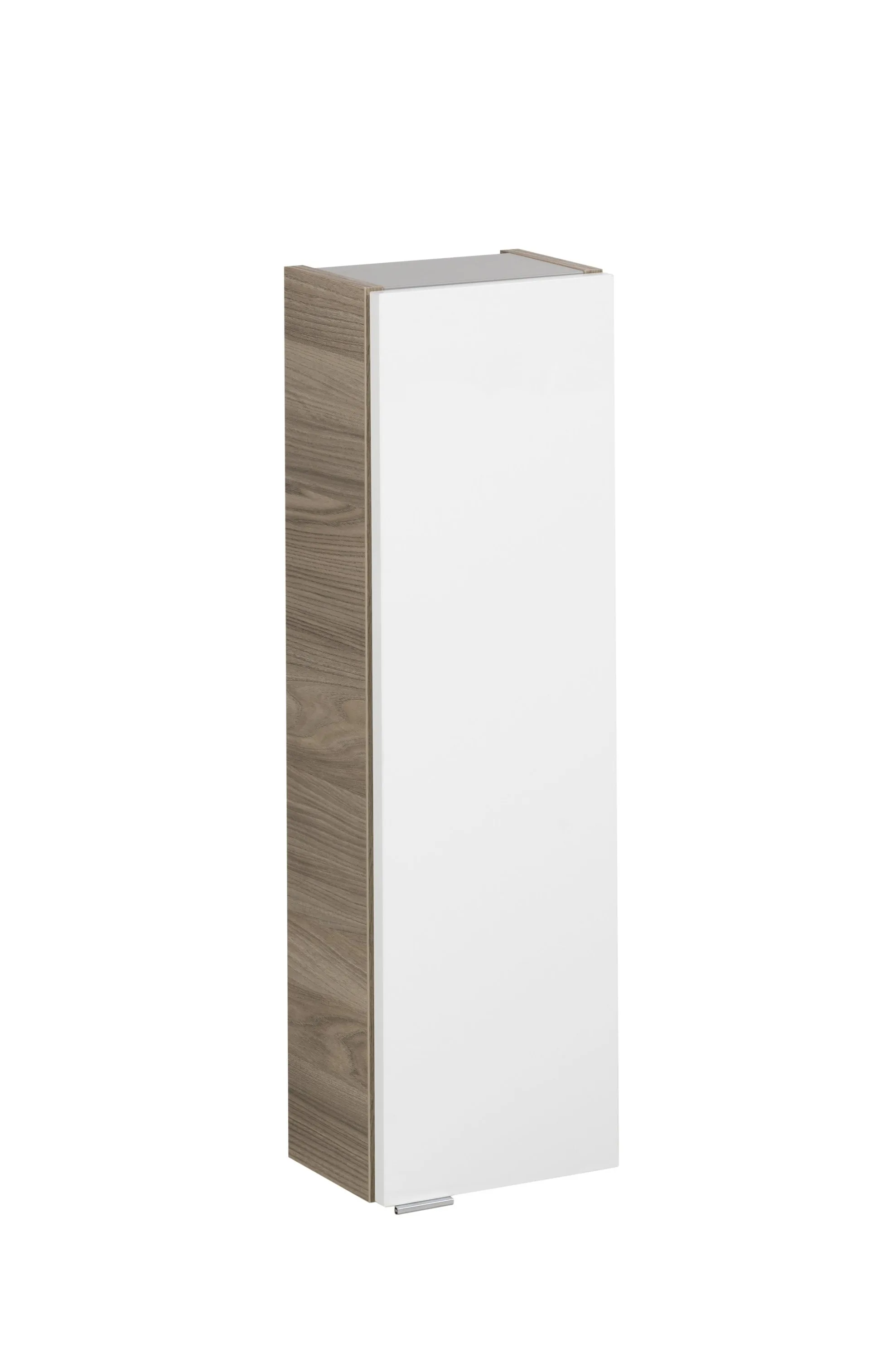 FACKELMANN LUXOR Hängeschrank 20 cm breit, Weiß/Braun hell, Türanschlag rechts