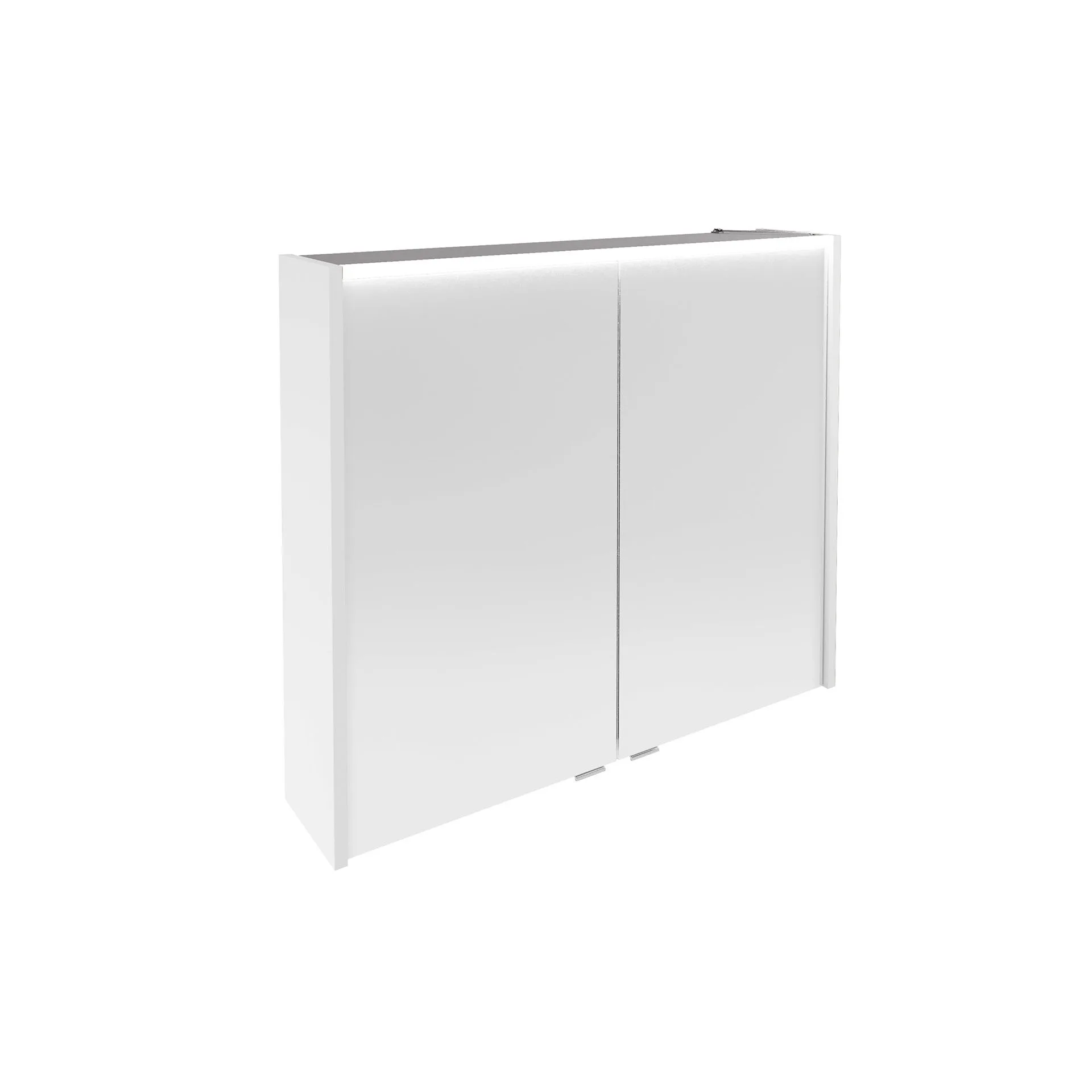 FACKELMANN VERONA LED Spiegelschrank 80 cm breit, Weiß Hochglanz