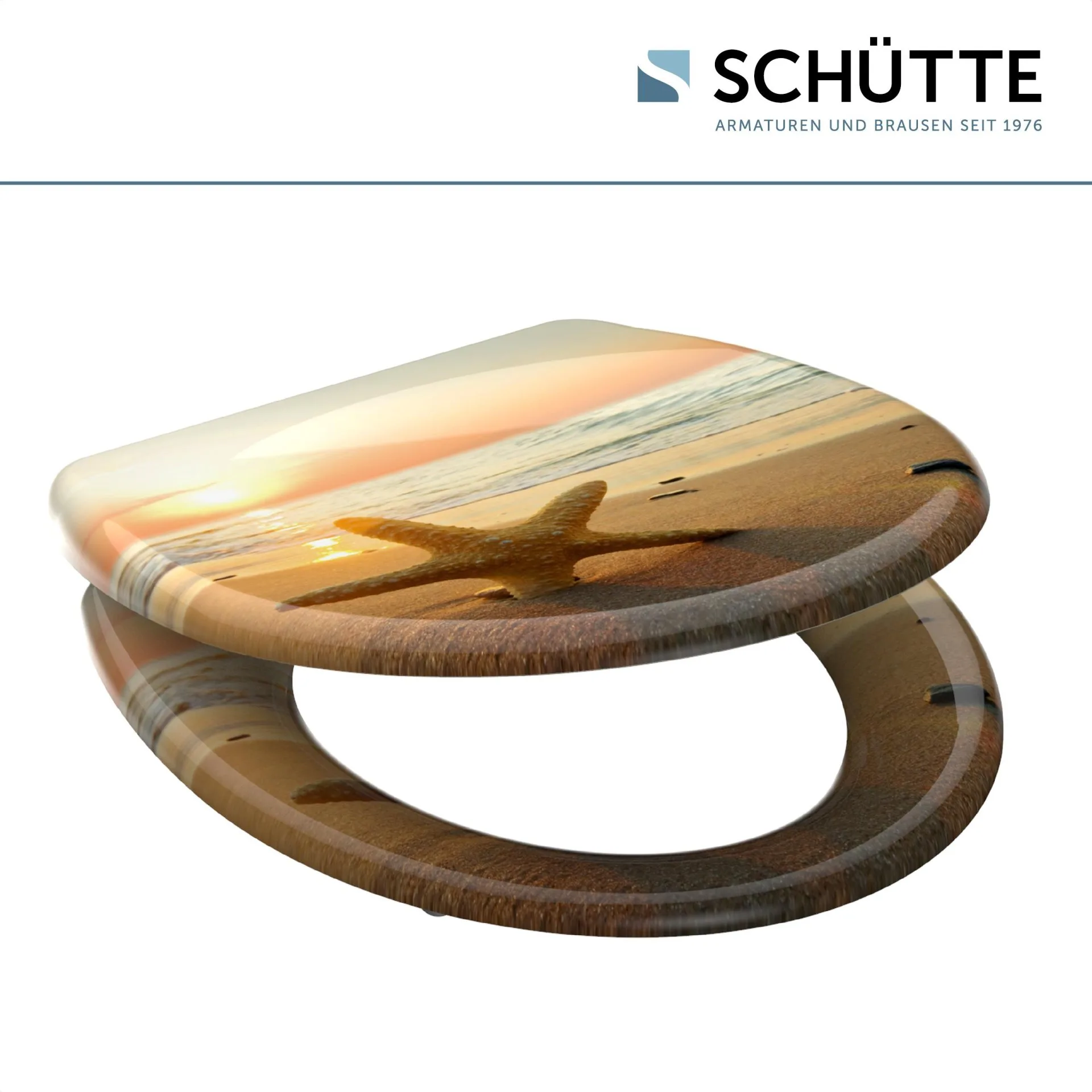 SCHÜTTE SEA STAR WC-Sitz, Kunststoff, mit Absenkautomatik und Schnellverschluss
